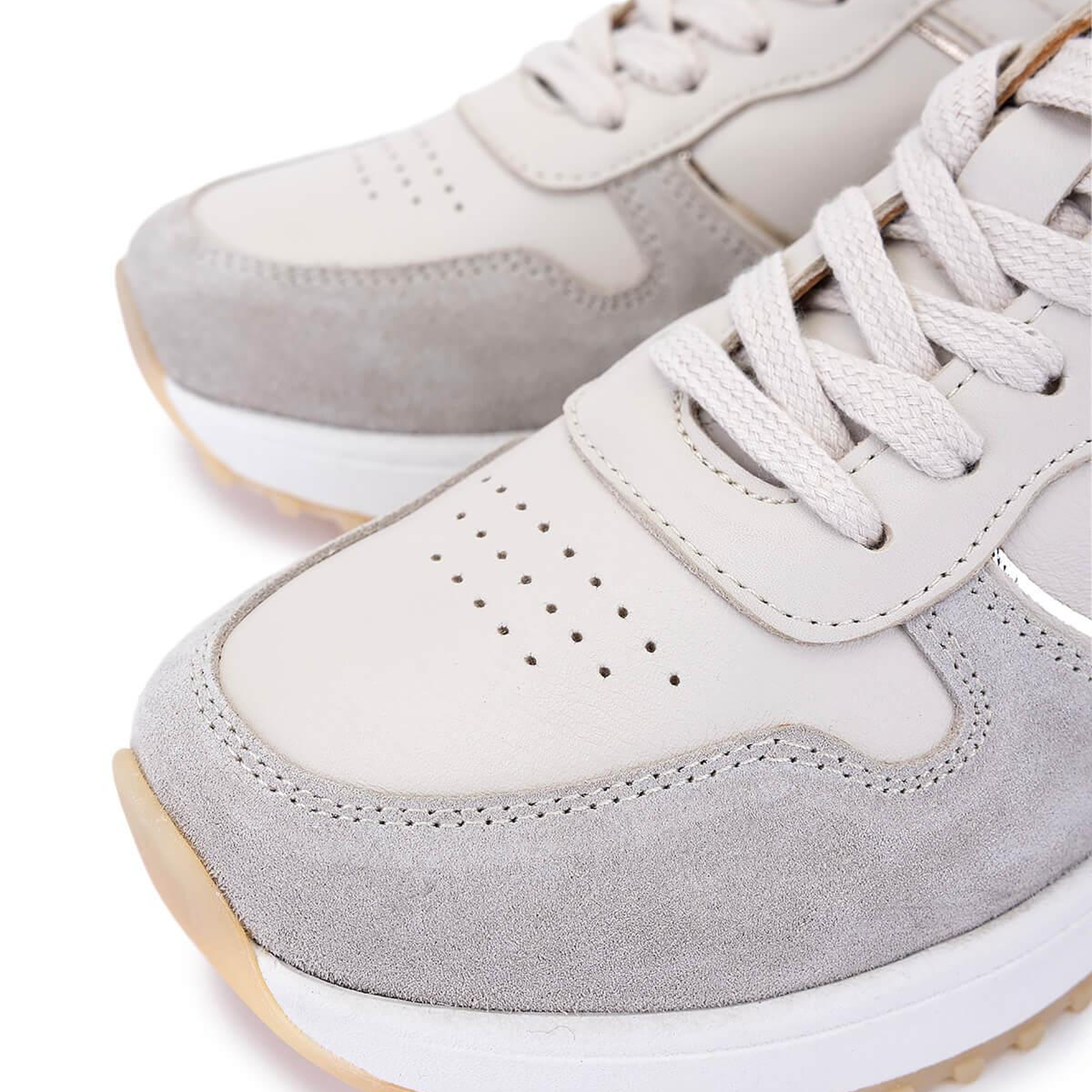 Tamer Tanca Kadın Hakiki Deri Bej Süet Sneakers & Spor Ayakkabı