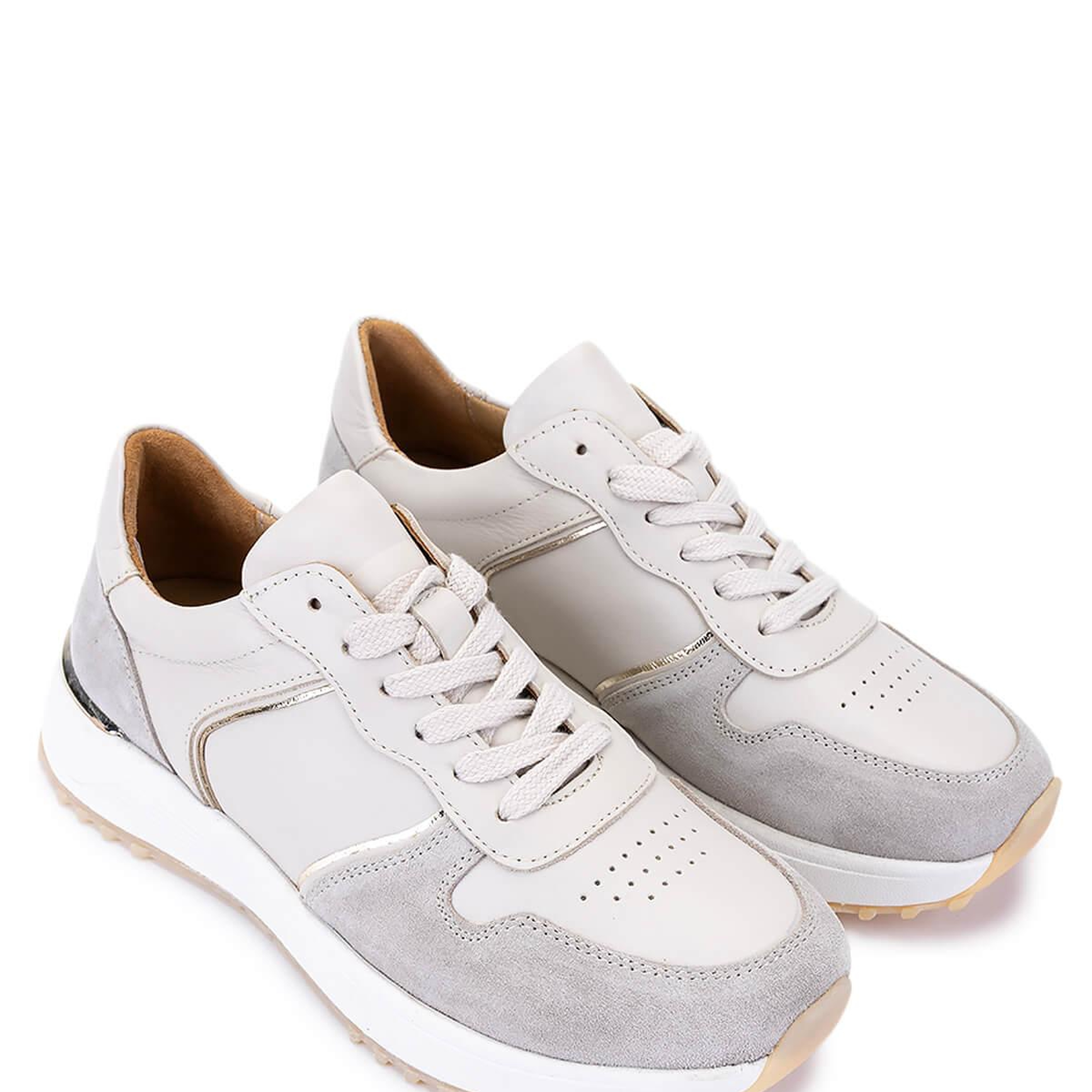 Tamer Tanca Kadın Hakiki Deri Bej Süet Sneakers & Spor Ayakkabı