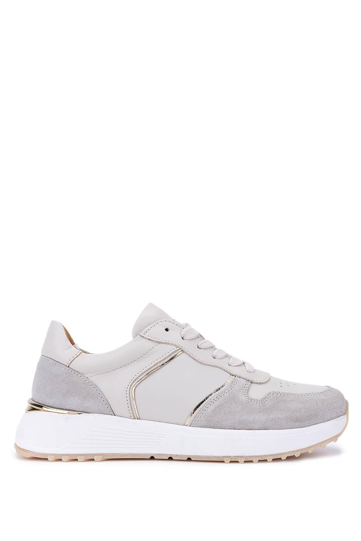 Tamer Tanca Kadın Hakiki Deri Bej Süet Sneakers & Spor Ayakkabı