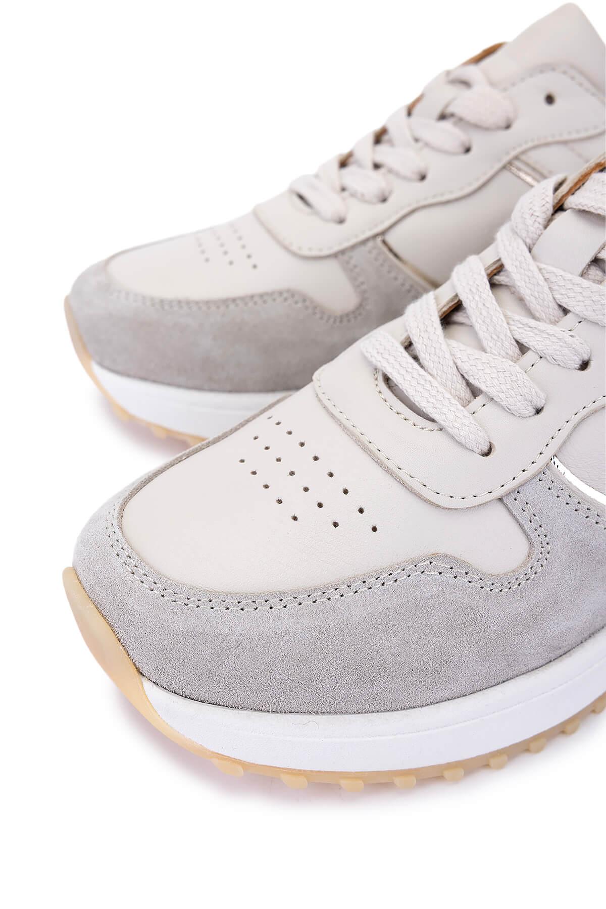 Tamer Tanca Kadın Hakiki Deri Bej Süet Sneakers & Spor Ayakkabı