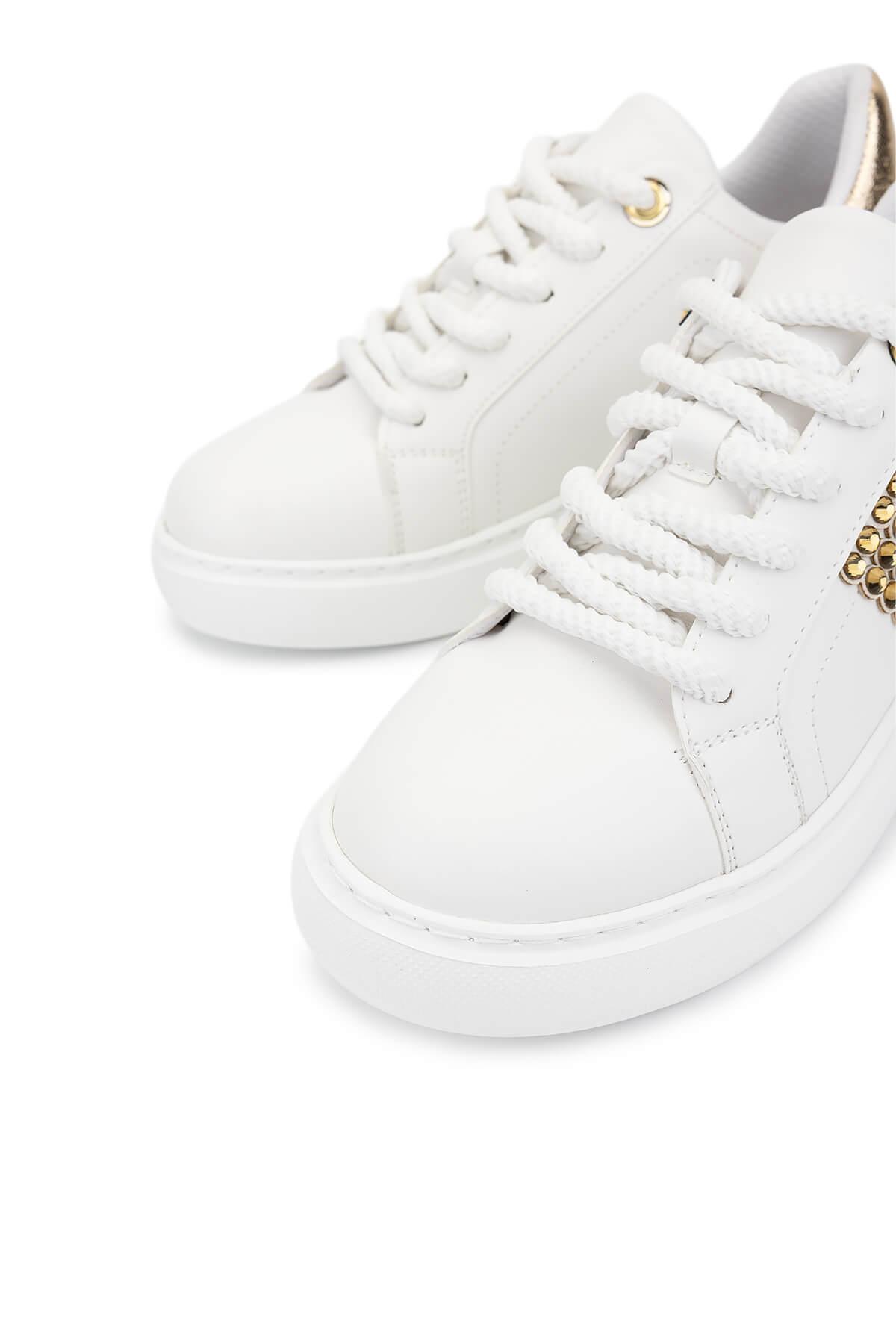 Tamer Tanca Kadın Suni Deri Beyaz Sneakers & Spor Ayakkabı