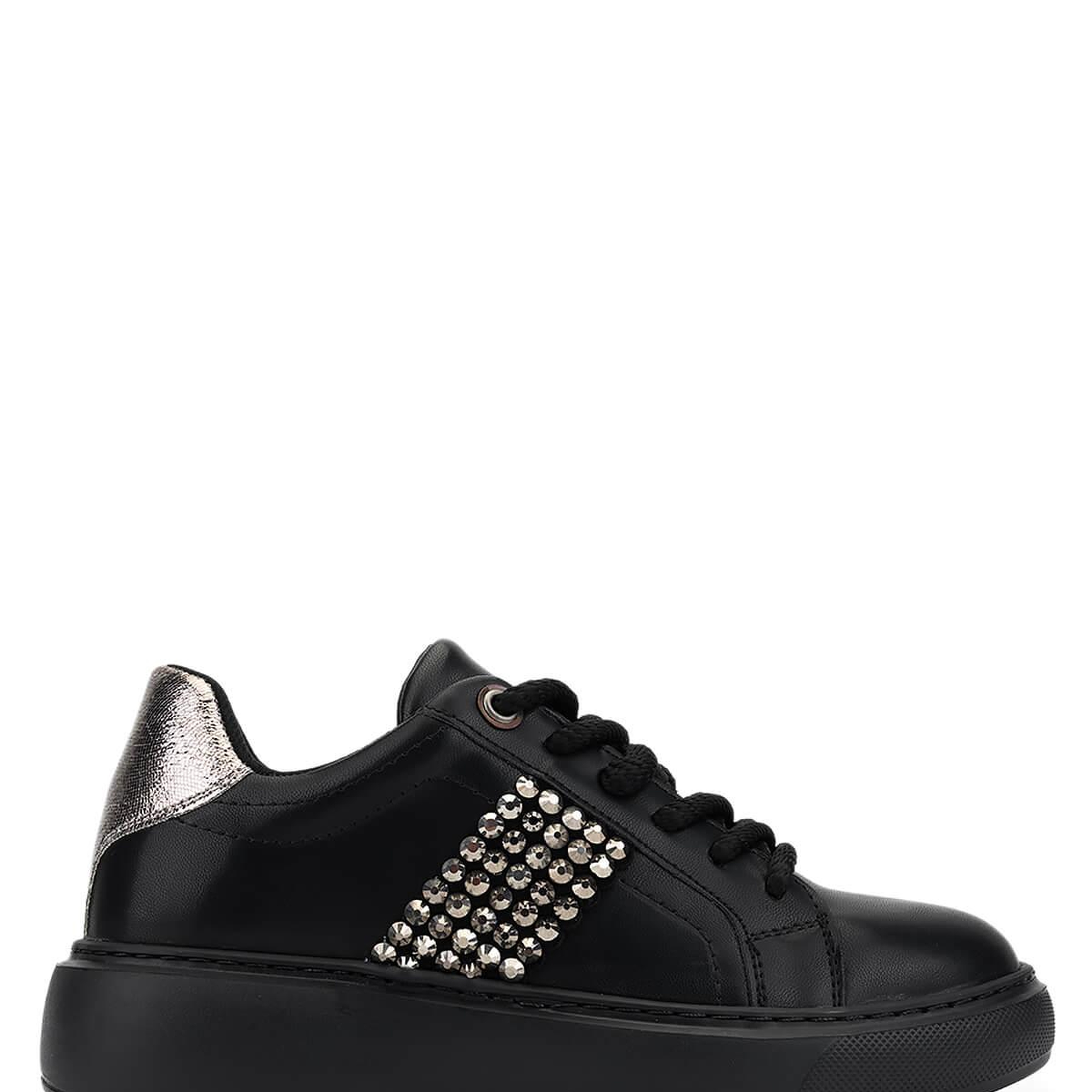 Tamer Tanca Kadın Suni Deri Siyah/Antrasit Sneakers & Spor Ayakkabı
