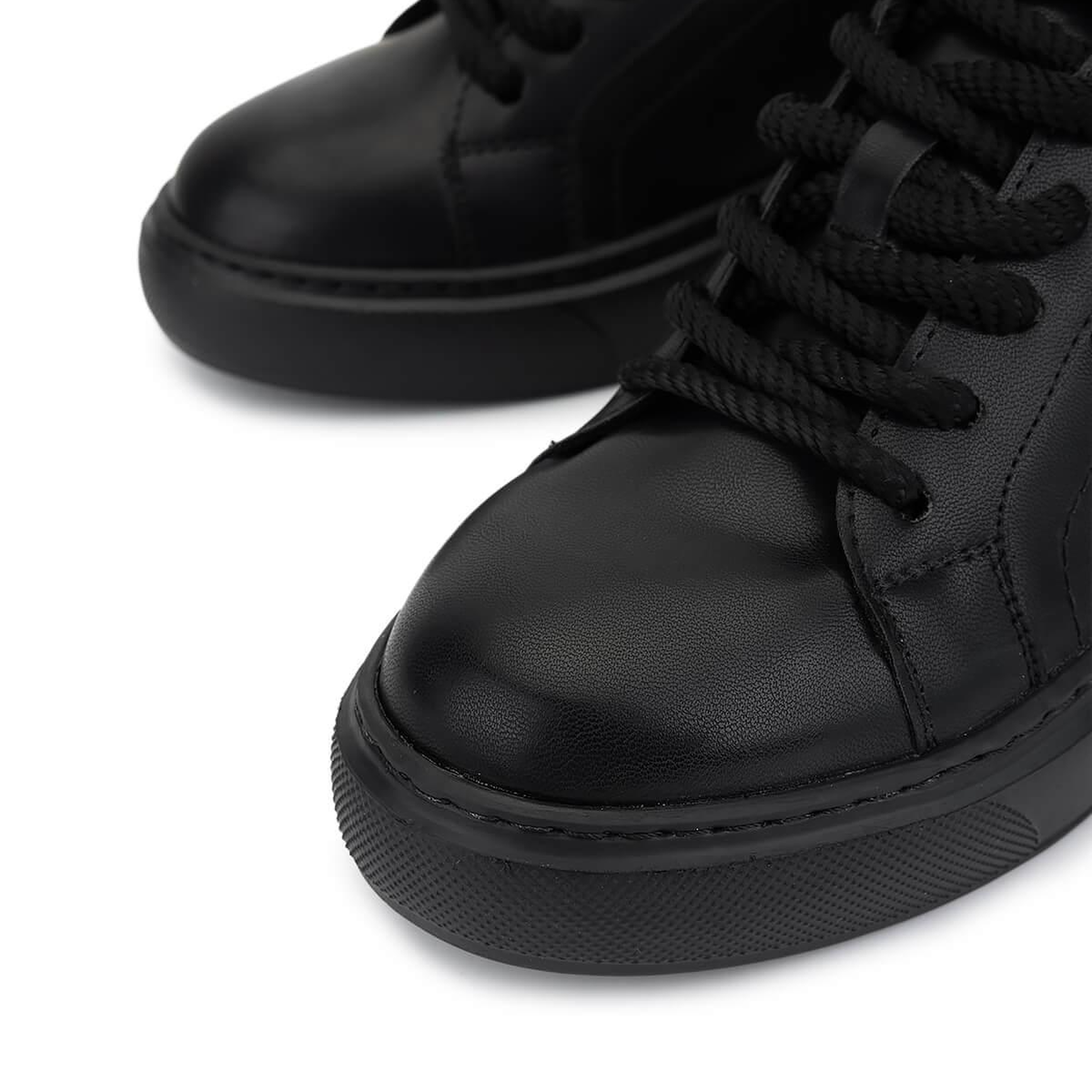 Tamer Tanca Kadın Suni Deri Siyah/Antrasit Sneakers & Spor Ayakkabı