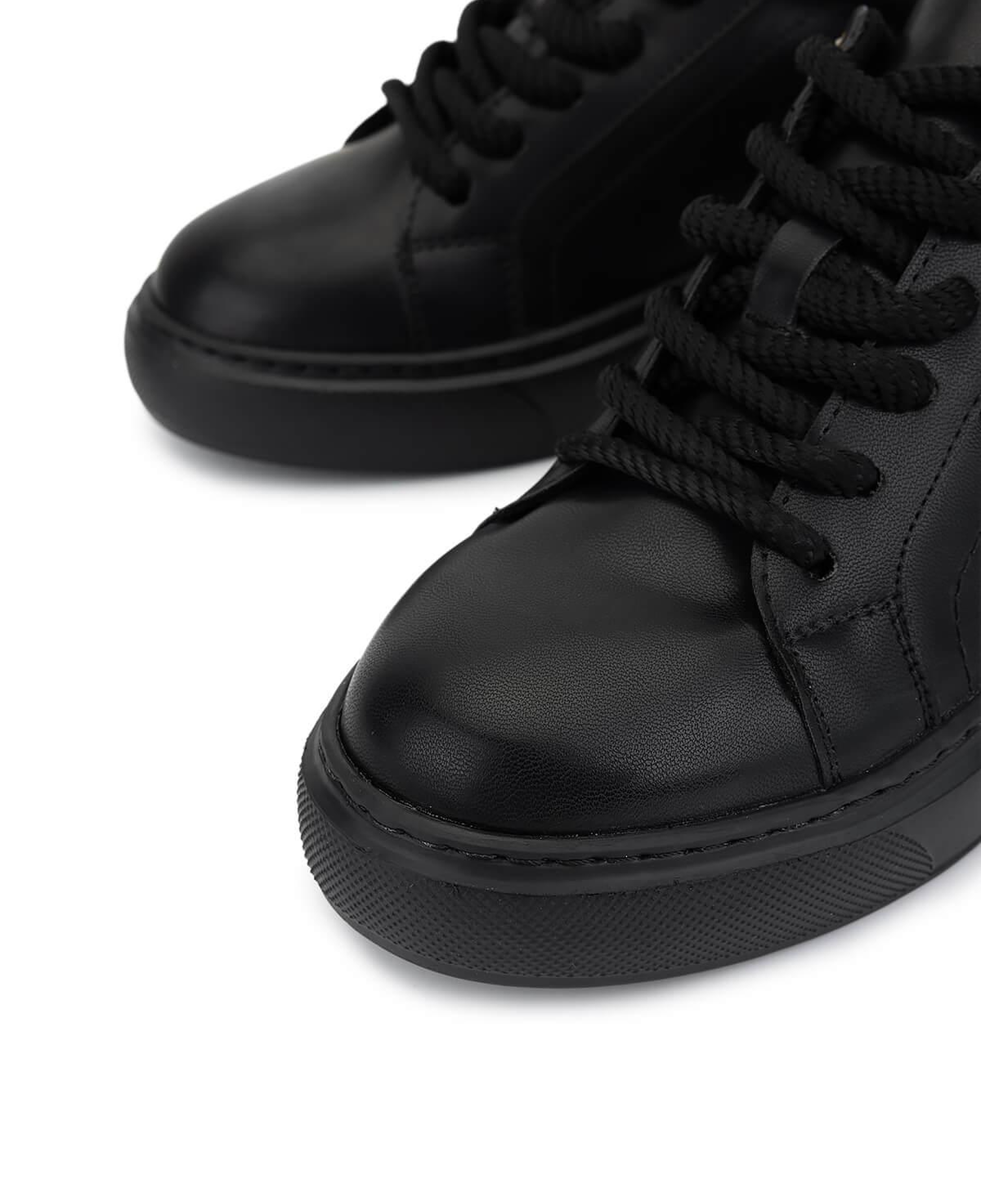 Tamer Tanca Kadın Suni Deri Siyah/Antrasit Sneakers & Spor Ayakkabı