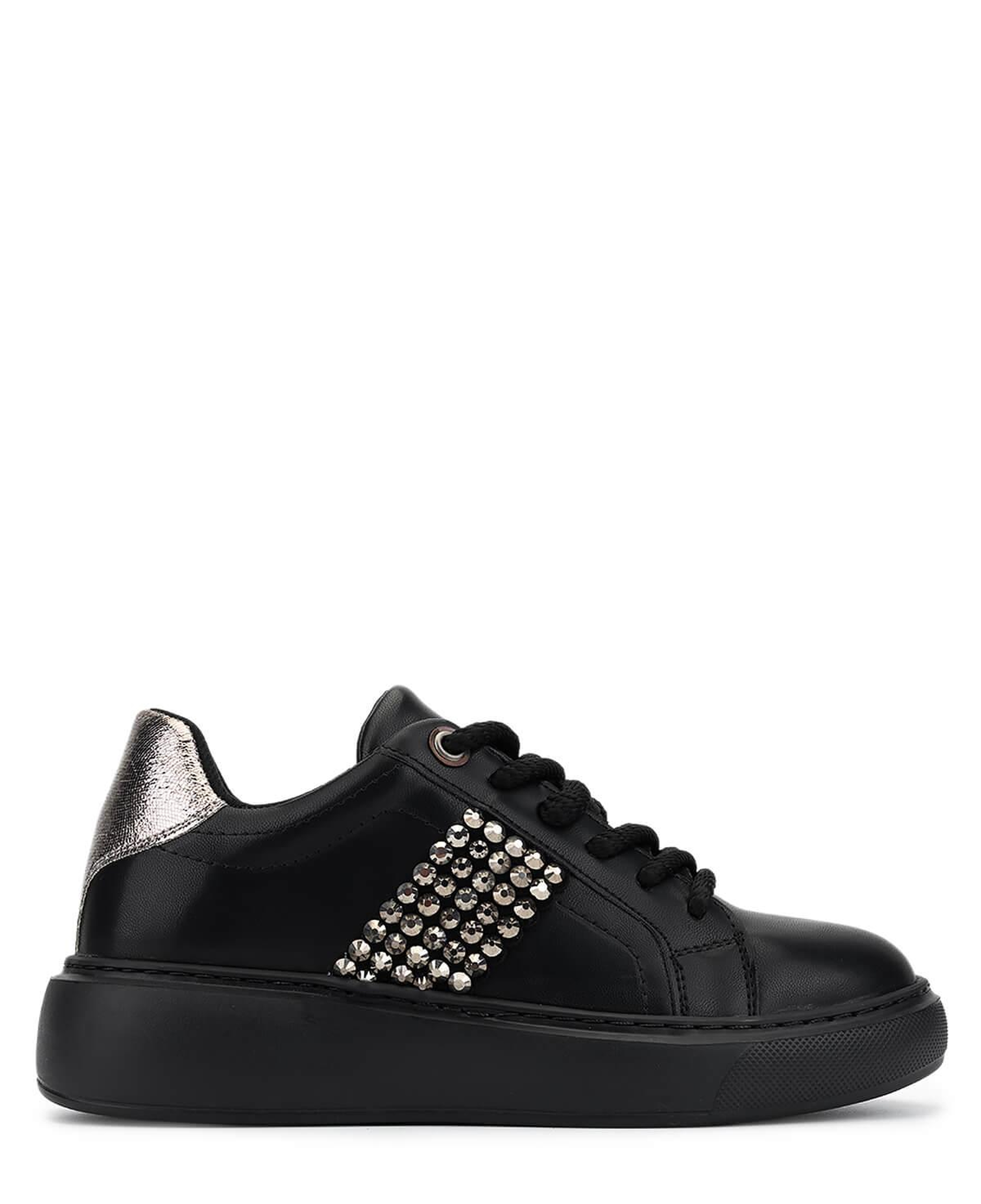 Tamer Tanca Kadın Suni Deri Siyah/Antrasit Sneakers & Spor Ayakkabı