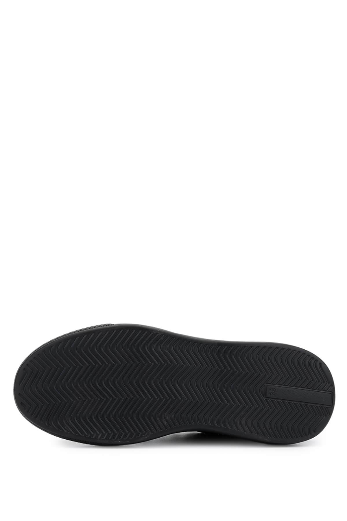 Tamer Tanca Kadın Suni Deri Siyah/Antrasit Sneakers & Spor Ayakkabı