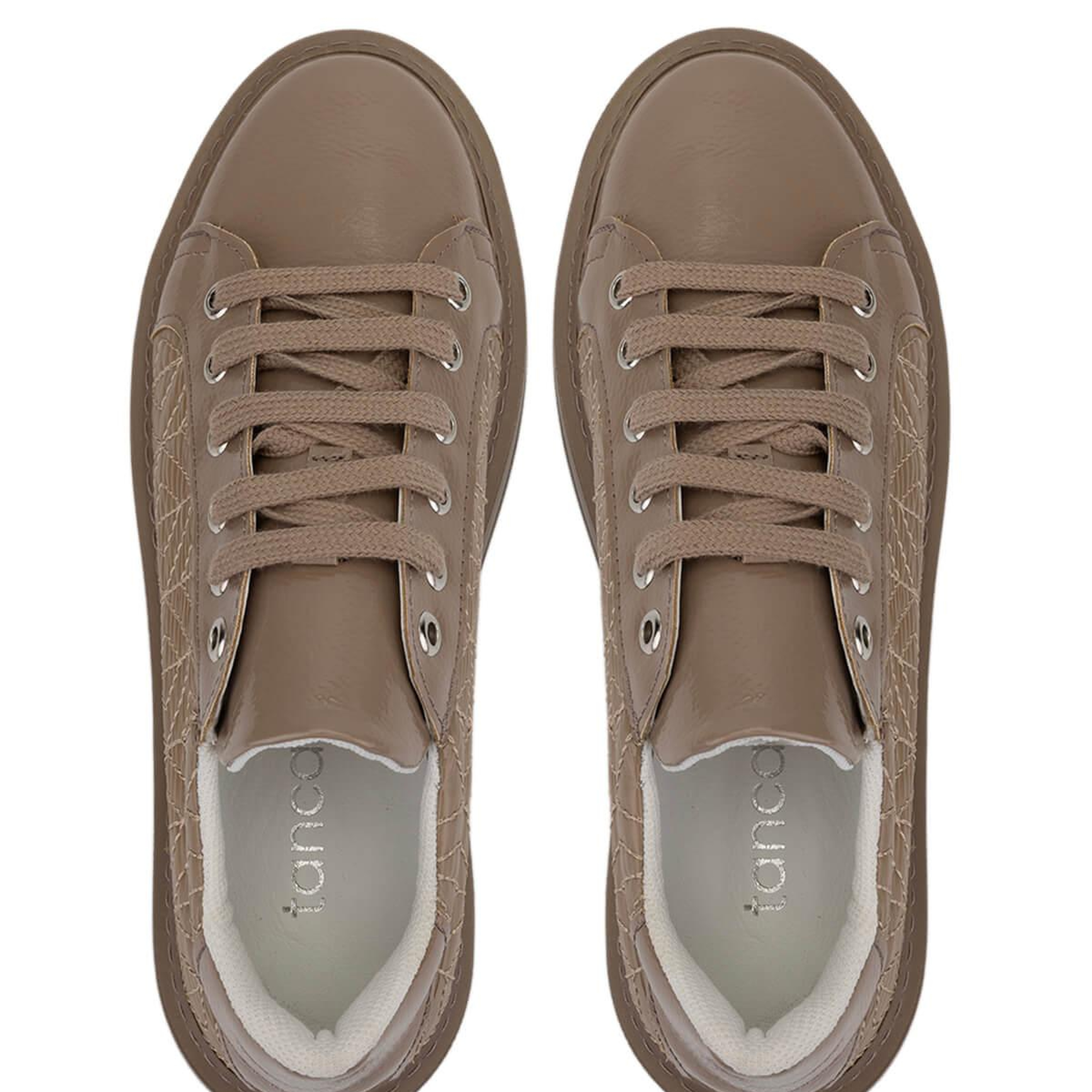 Tamer Tanca Kadın Suni Deri Bej Sneakers & Spor Ayakkabı