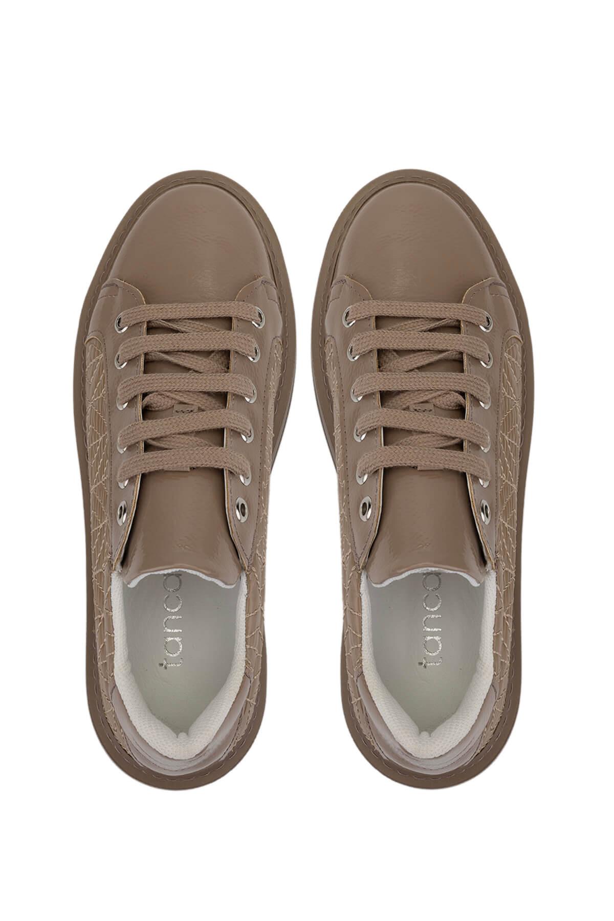 Tamer Tanca Kadın Suni Deri Bej Sneakers & Spor Ayakkabı