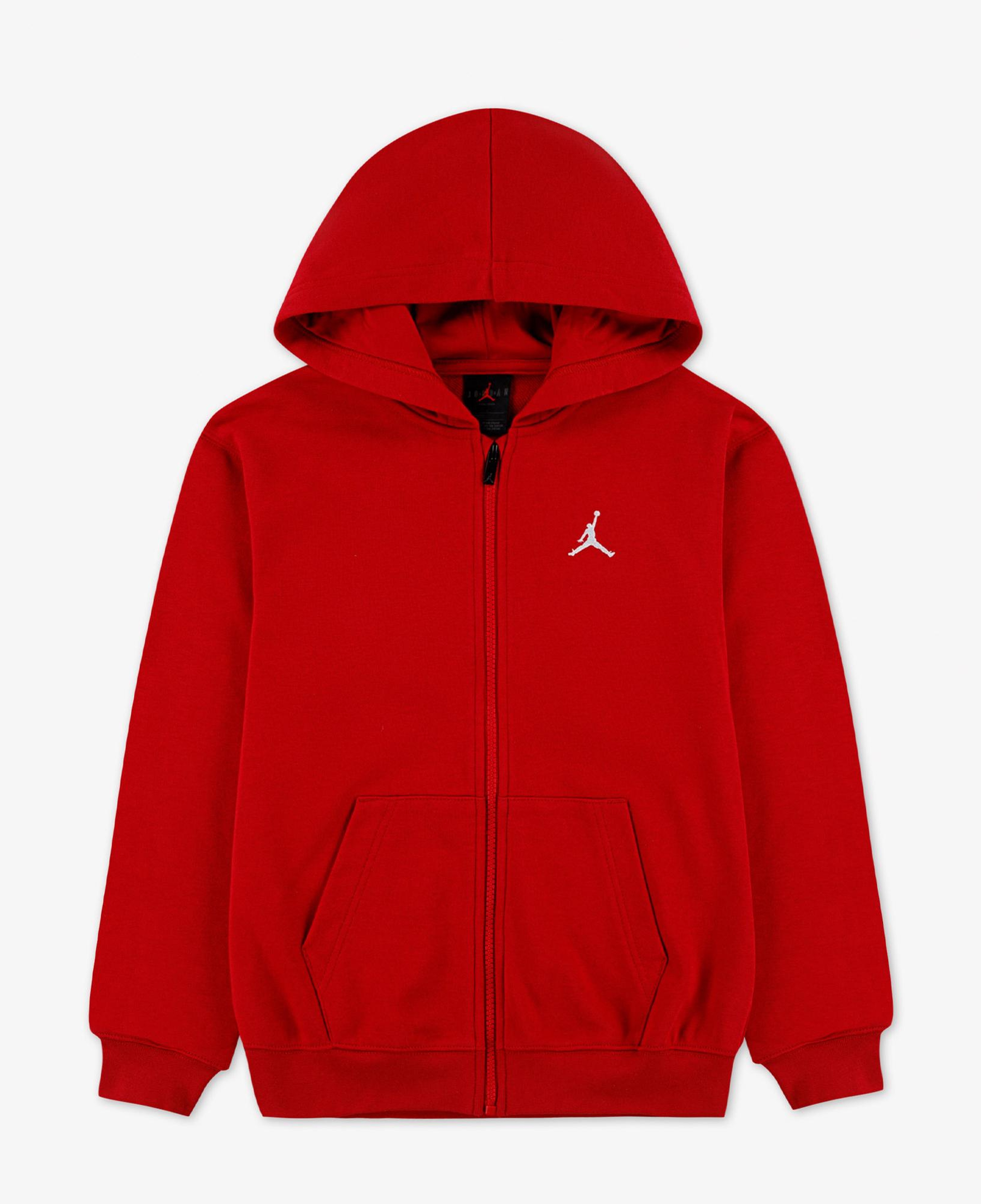 Jordan Brooklyn Çocuk Kırmızı Fermuarlı Sweatshirt