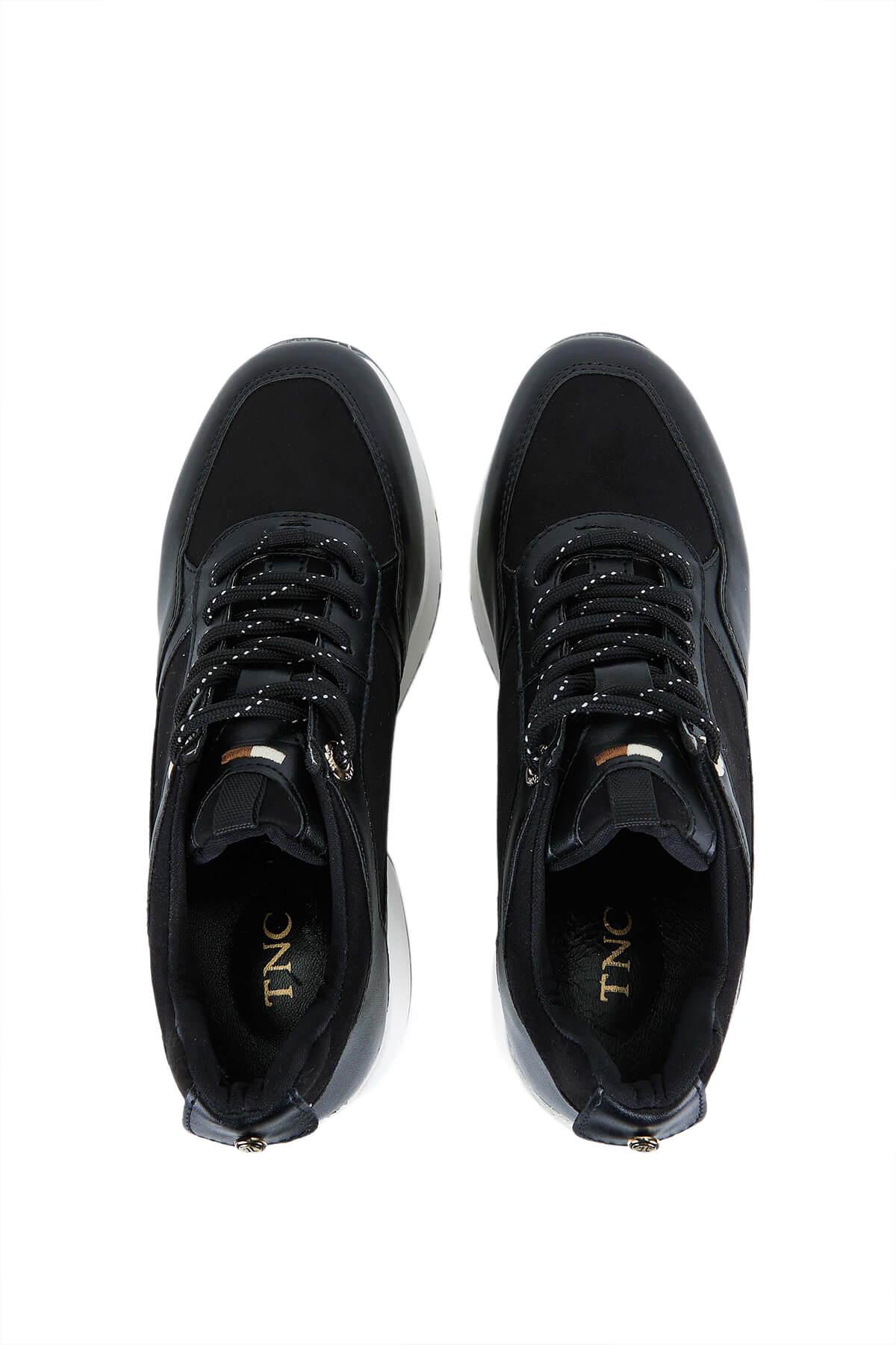 Tamer Tanca Kadın Vegan Siyah Sneakers & Spor Ayakkabı