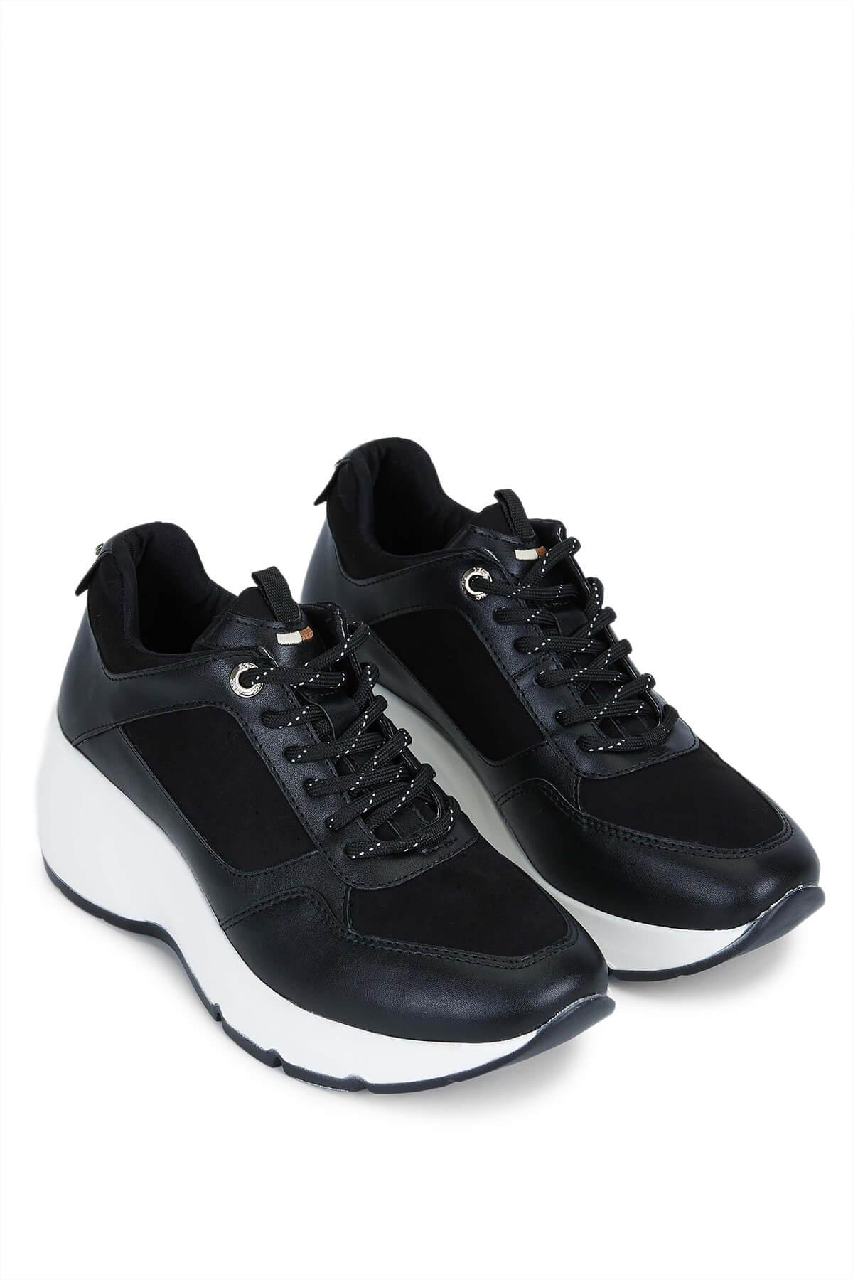 Tamer Tanca Kadın Vegan Siyah Sneakers & Spor Ayakkabı