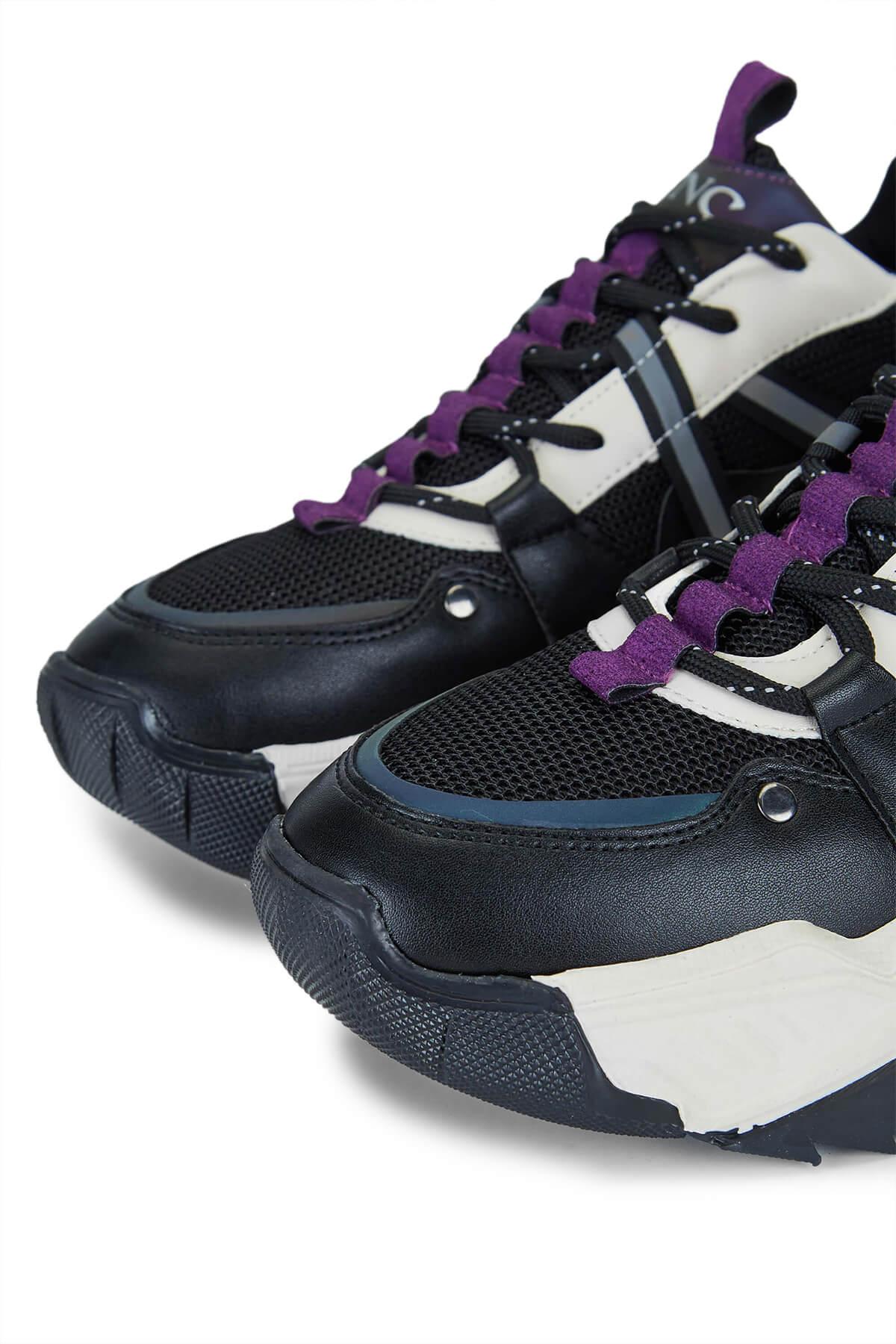 Tamer Tanca Kadın Vegan Siyah Sneakers & Spor Ayakkabı