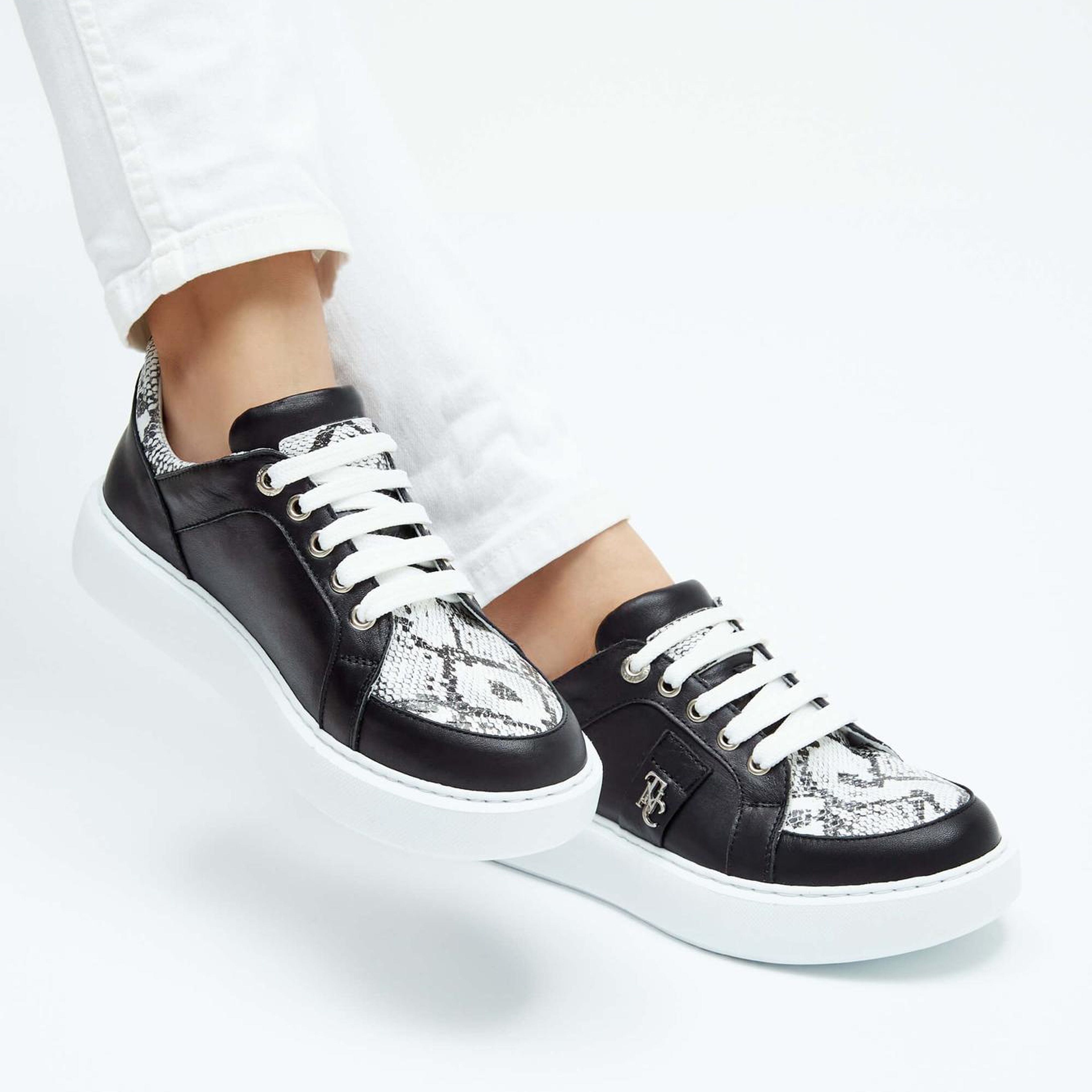 Tamer Tanca Kadın Hakiki Deri Siyah Deri Sneakers & Spor Ayakkabı