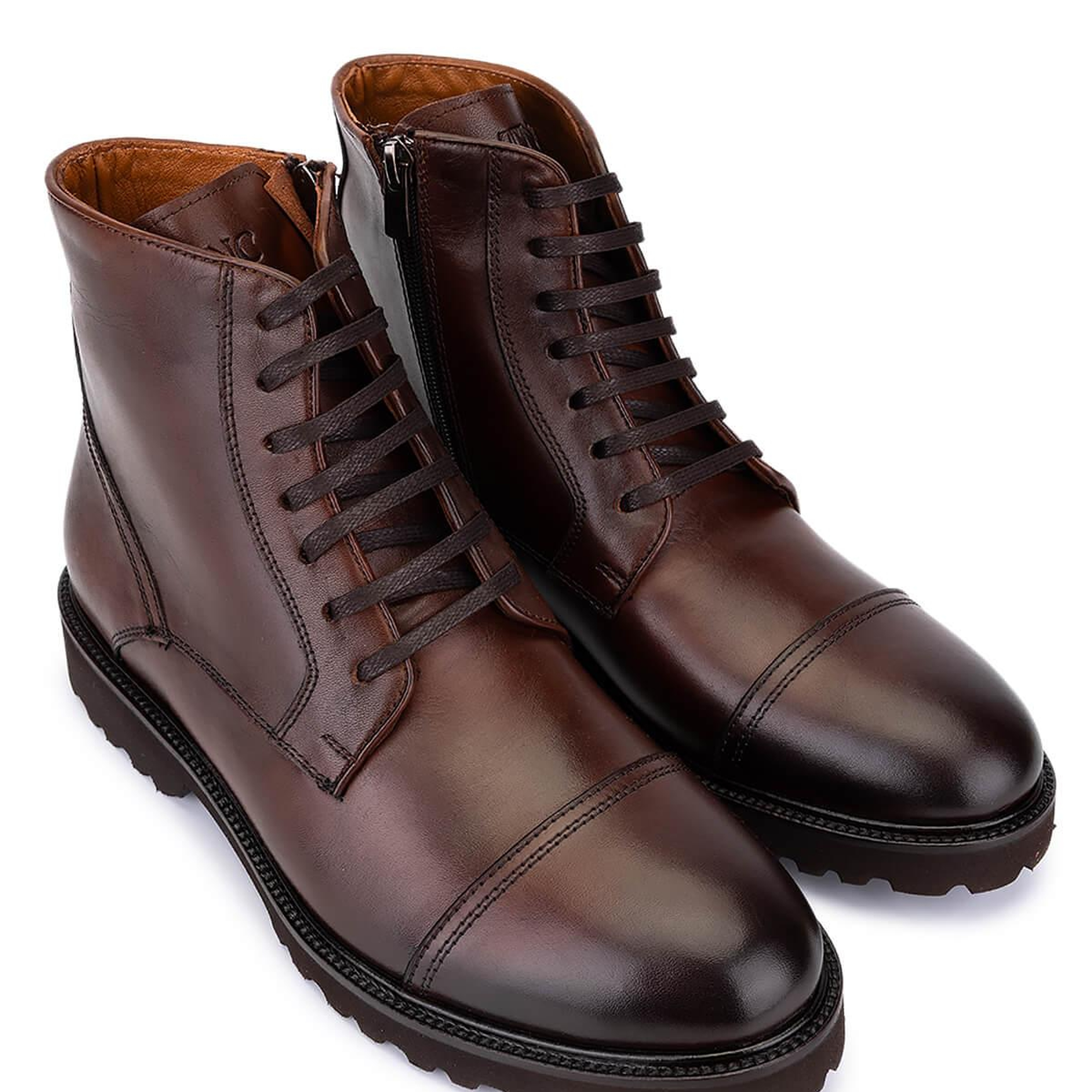 Tamer Tanca Erkek Hakiki Deri Kahverengi Casual Bot