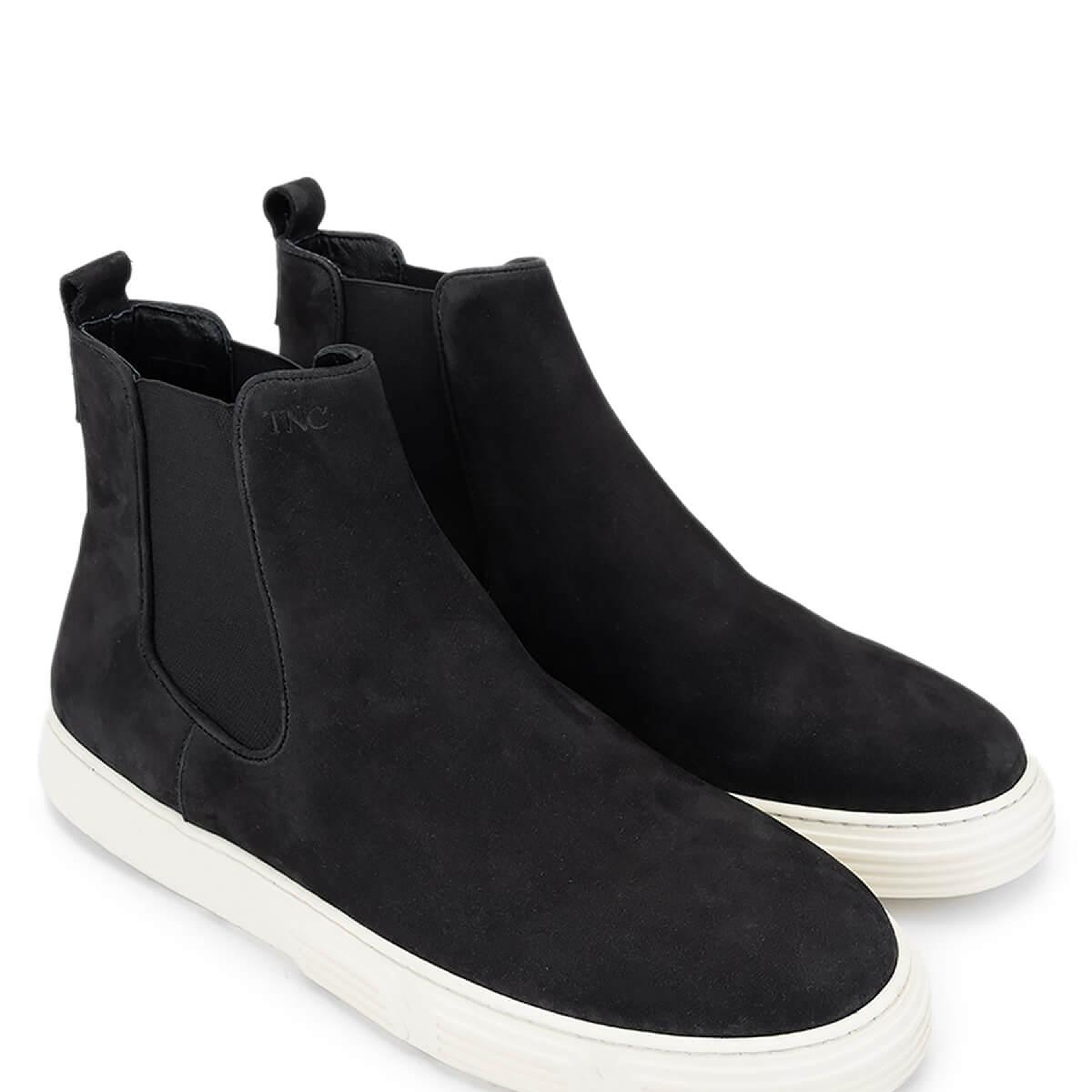 Tamer Tanca Erkek Hakiki Deri Siyah Nubuk Casual Bot