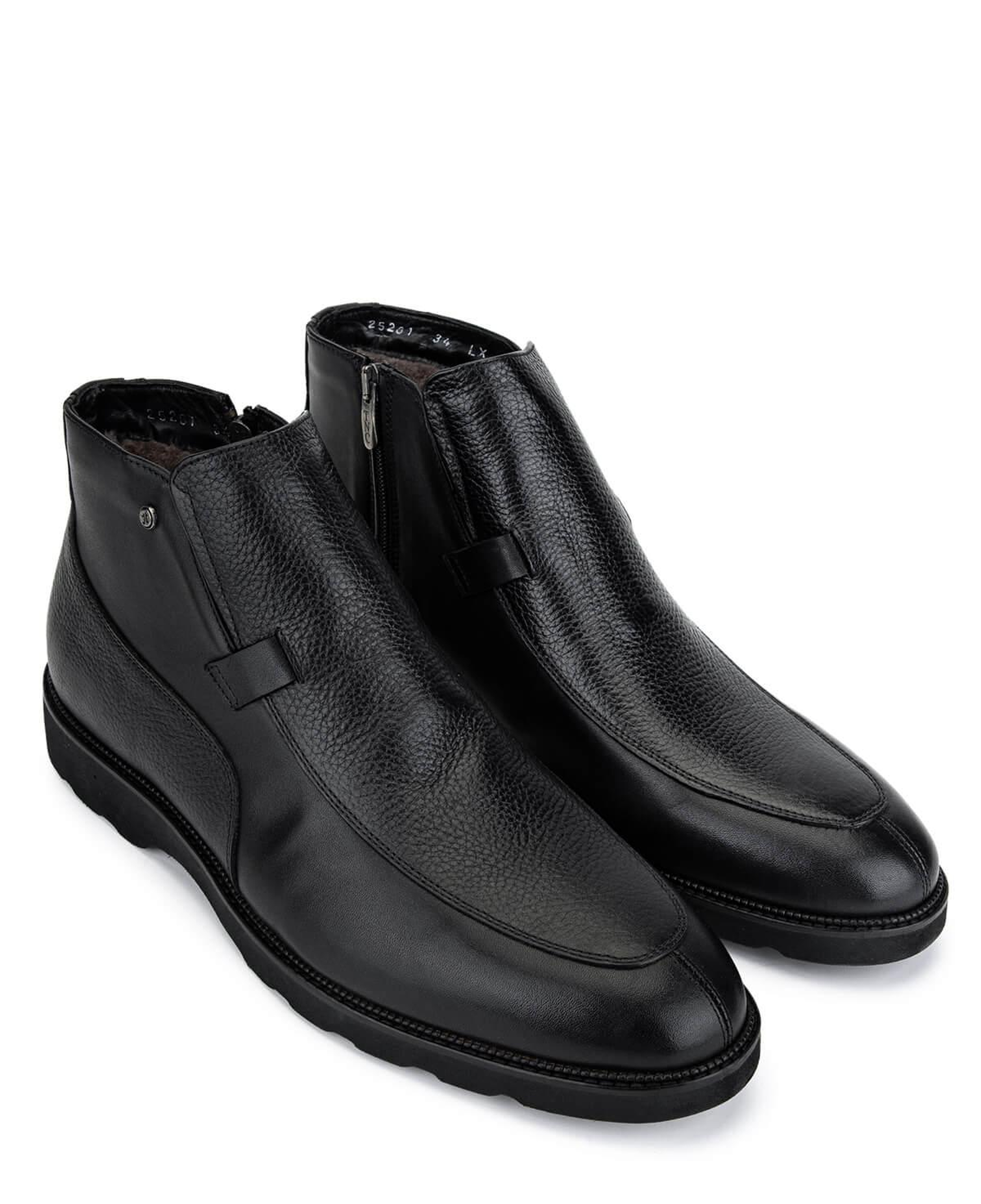 Tamer Tanca Erkek Hakiki Deri Siyah Klasik Bot