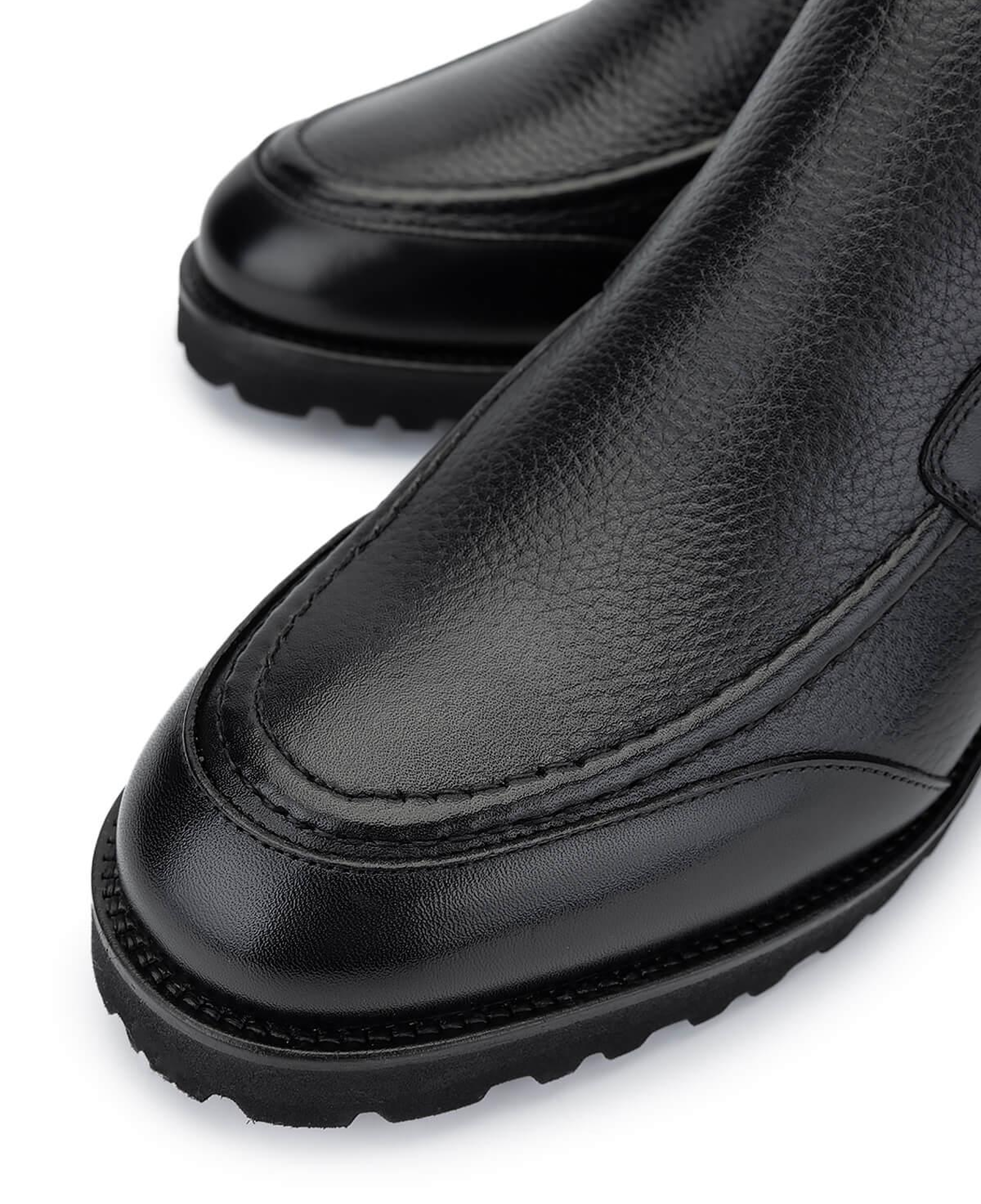 Tamer Tanca Erkek Hakiki Deri Siyah Floter Casual Bot