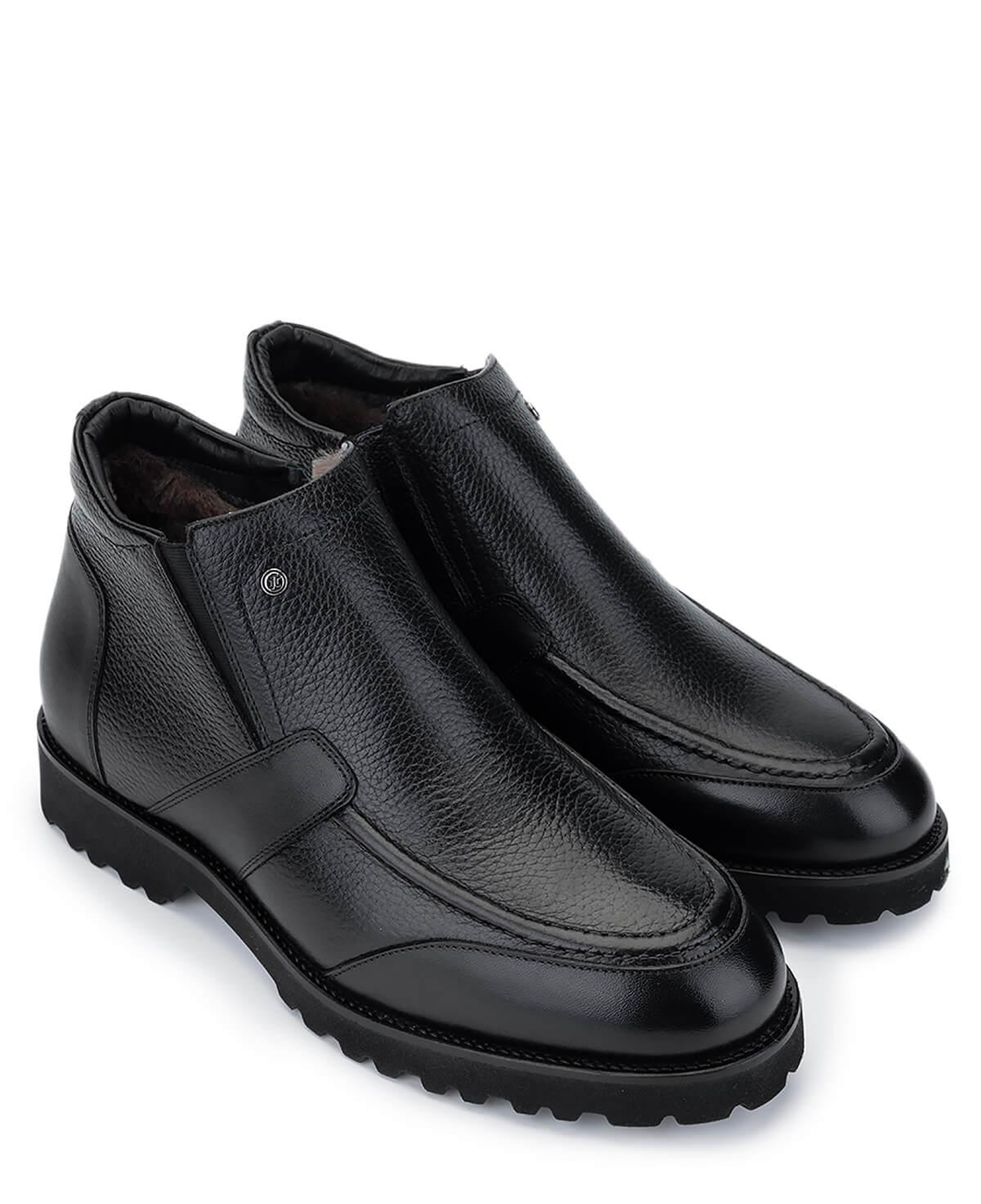 Tamer Tanca Erkek Hakiki Deri Siyah Floter Casual Bot