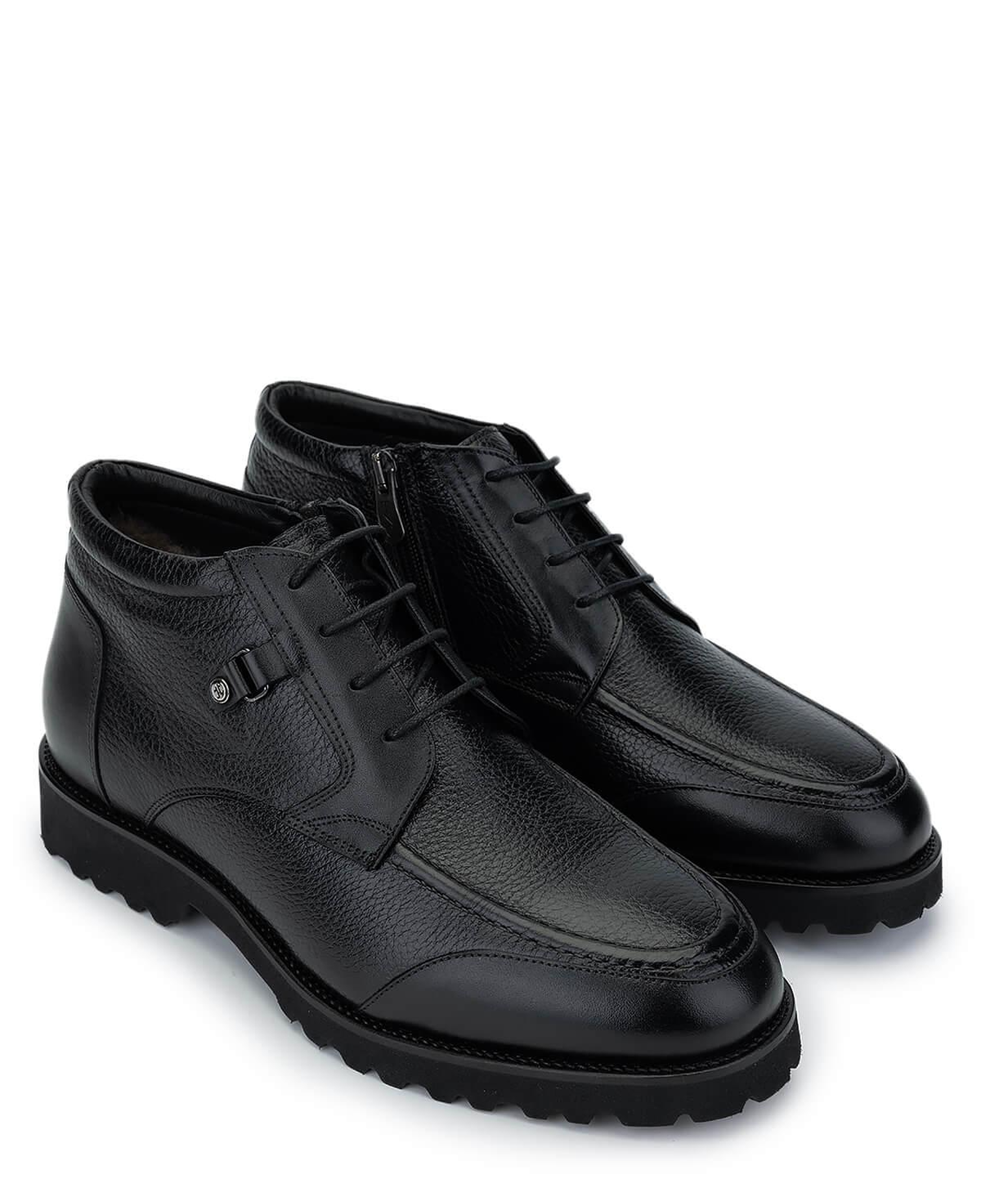 Tamer Tanca Erkek Hakiki Deri Siyah Floter Casual Bot