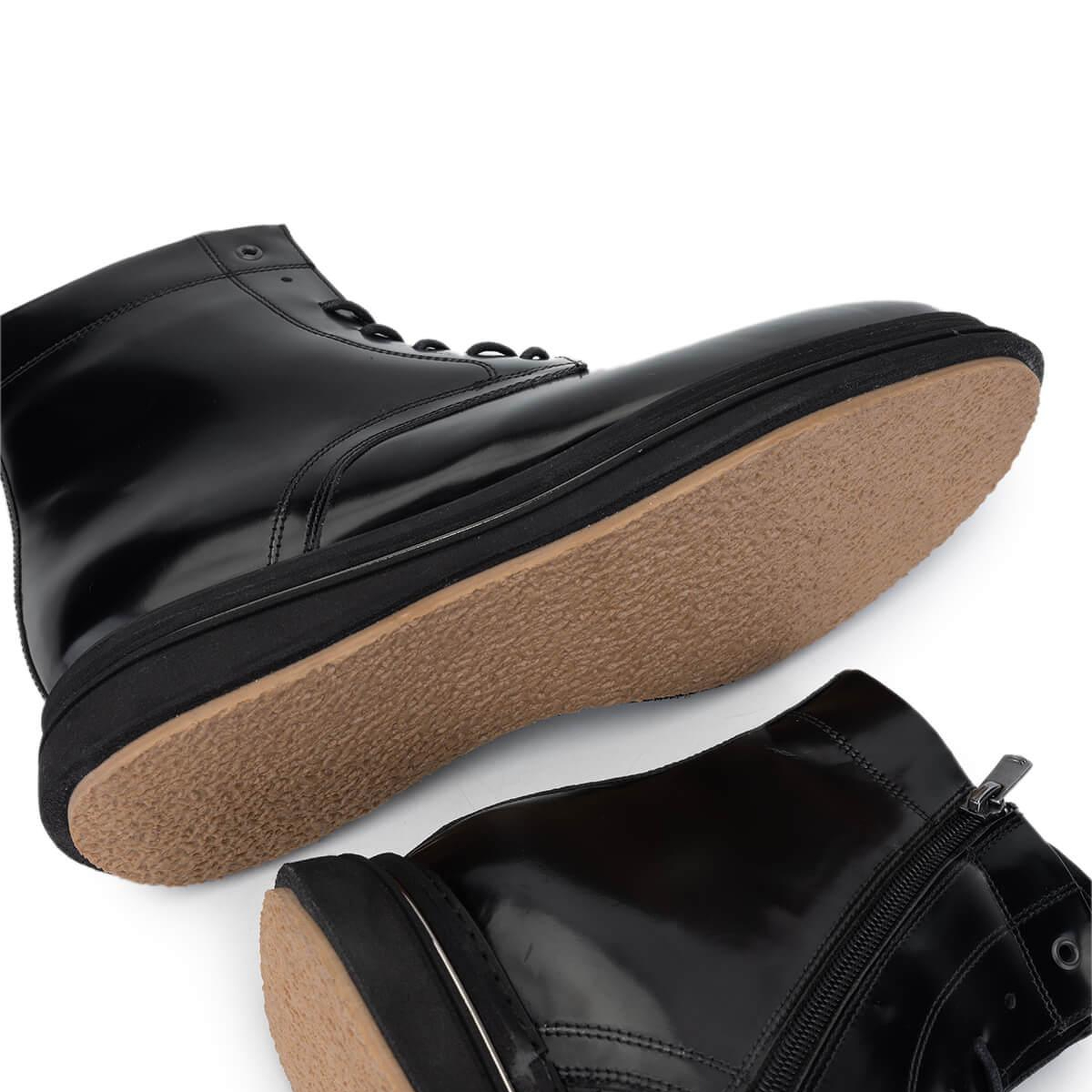 Tamer Tanca Erkek Hakiki Deri Siyah Açma Postal Bot