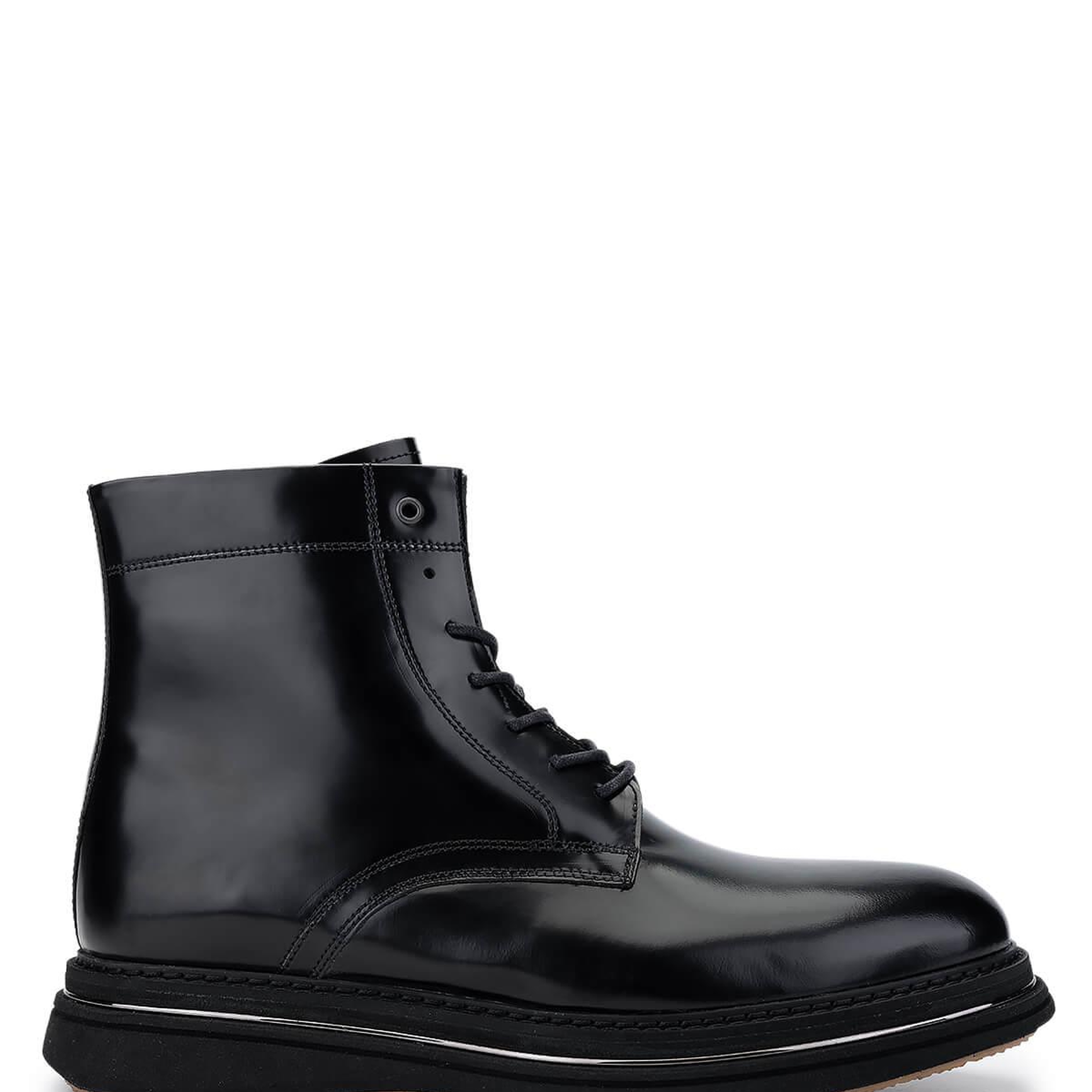 Tamer Tanca Erkek Hakiki Deri Siyah Açma Postal Bot