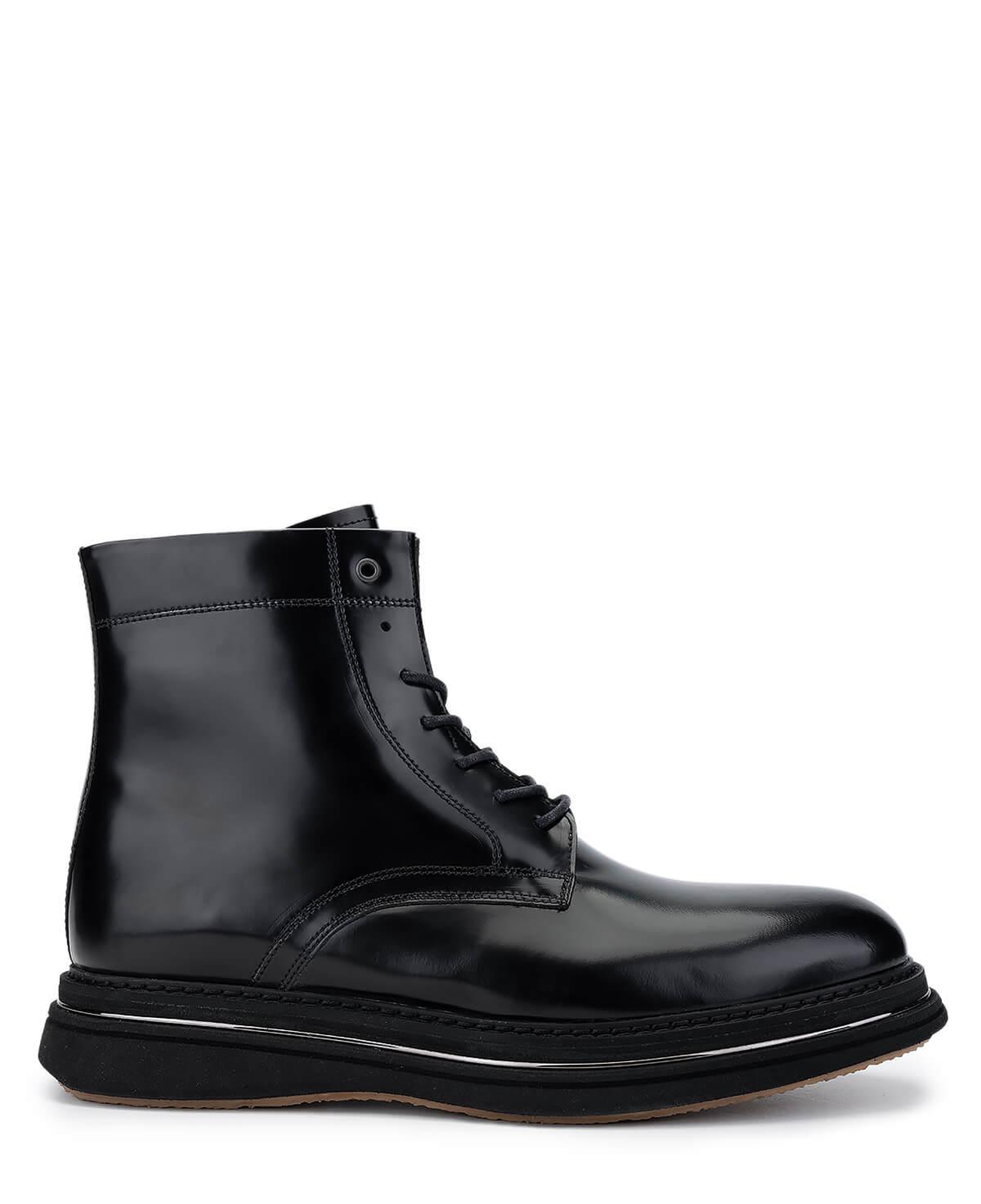 Tamer Tanca Erkek Hakiki Deri Siyah Açma Postal Bot