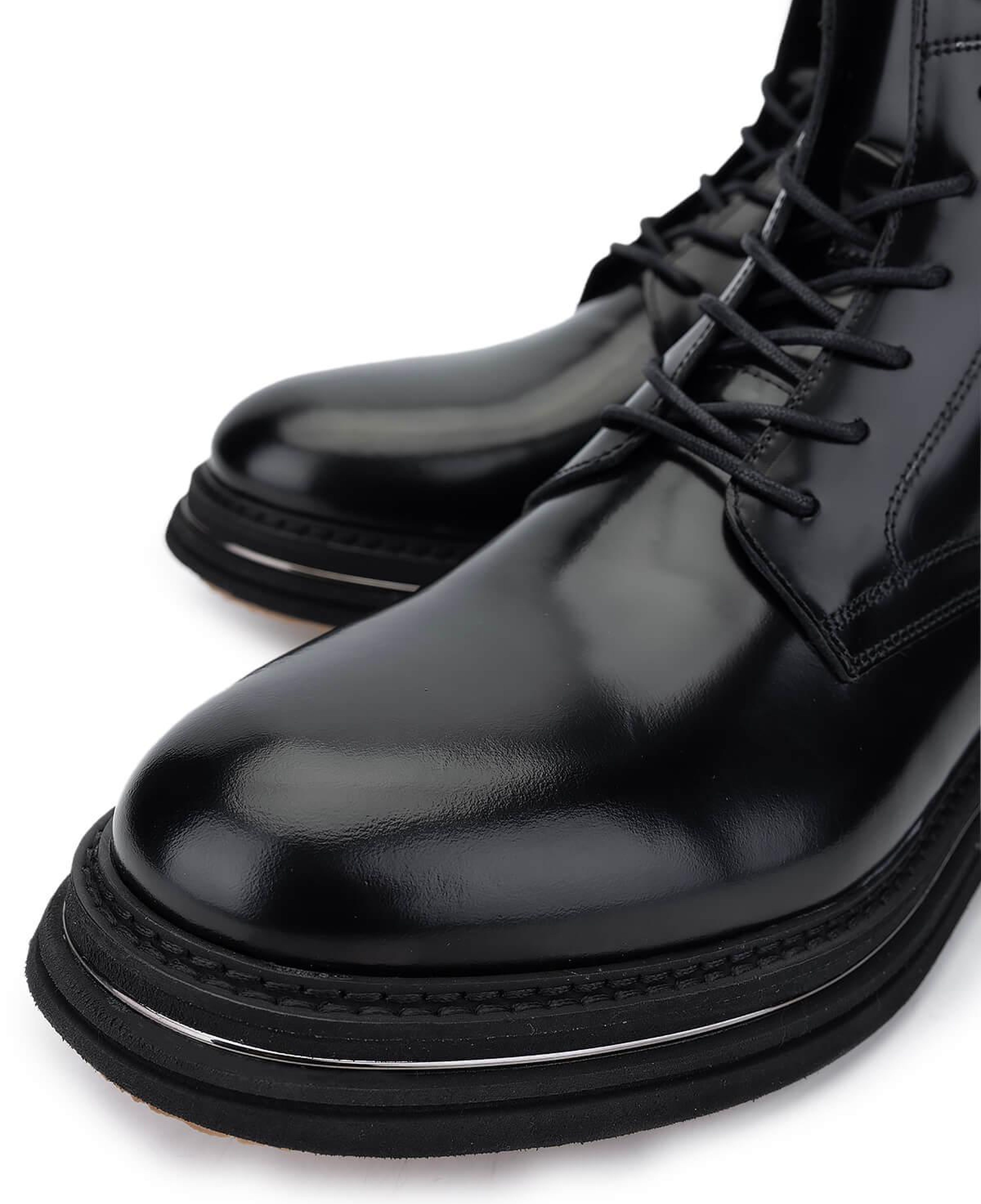 Tamer Tanca Erkek Hakiki Deri Siyah Açma Postal Bot