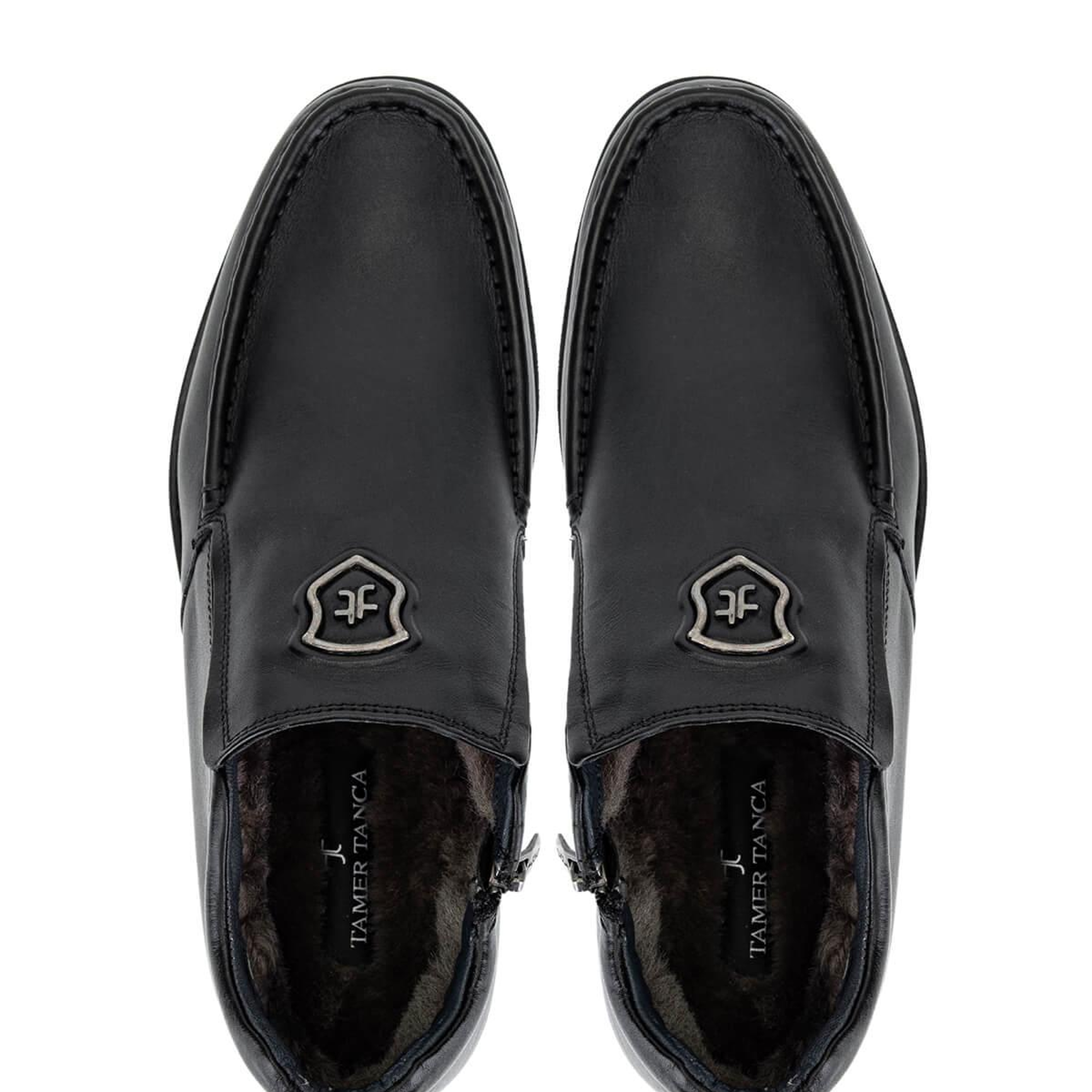 Tamer Tanca Erkek Hakiki Deri Siyah Klasik Bot