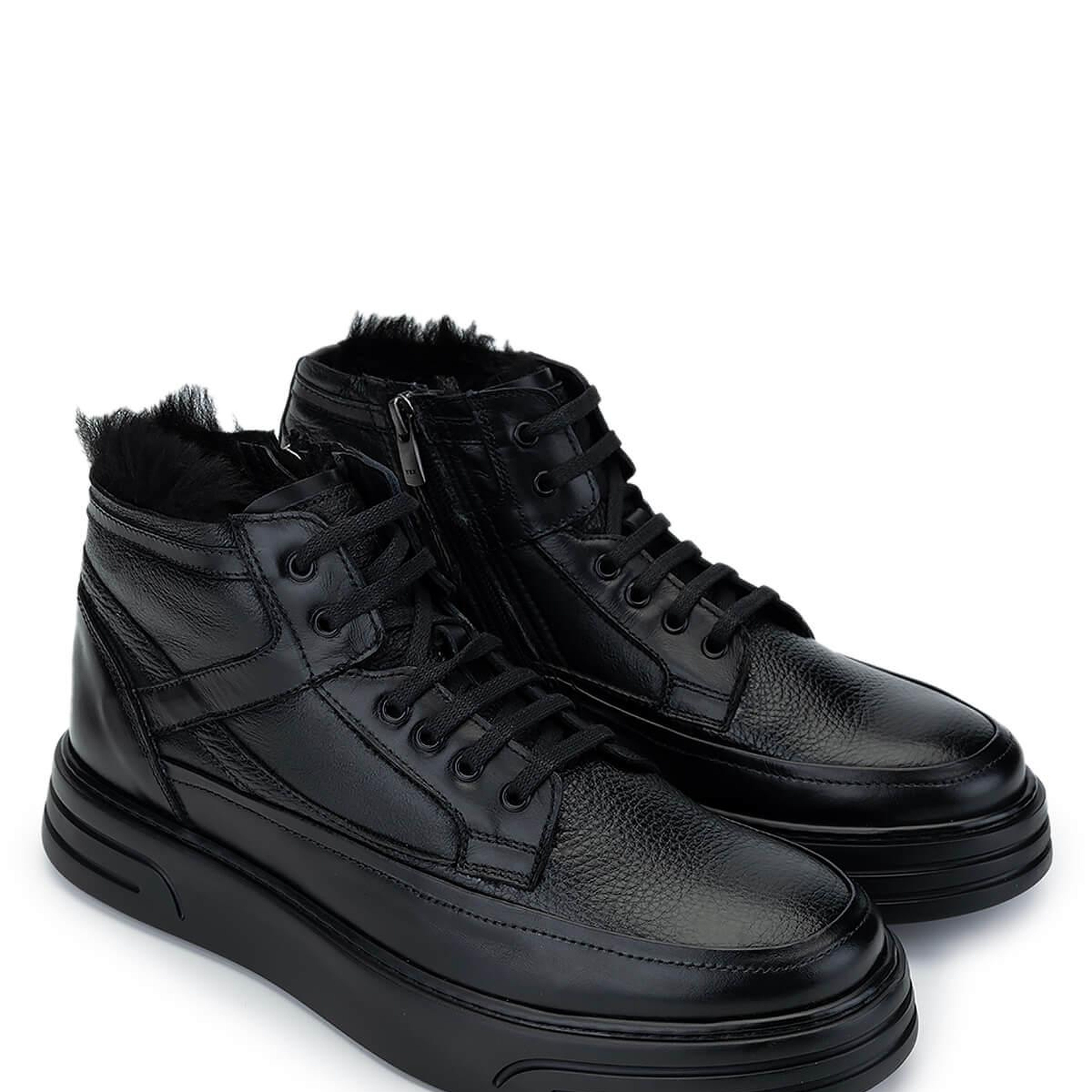 Tamer Tanca Erkek Hakiki Deri Siyah Casual Bot