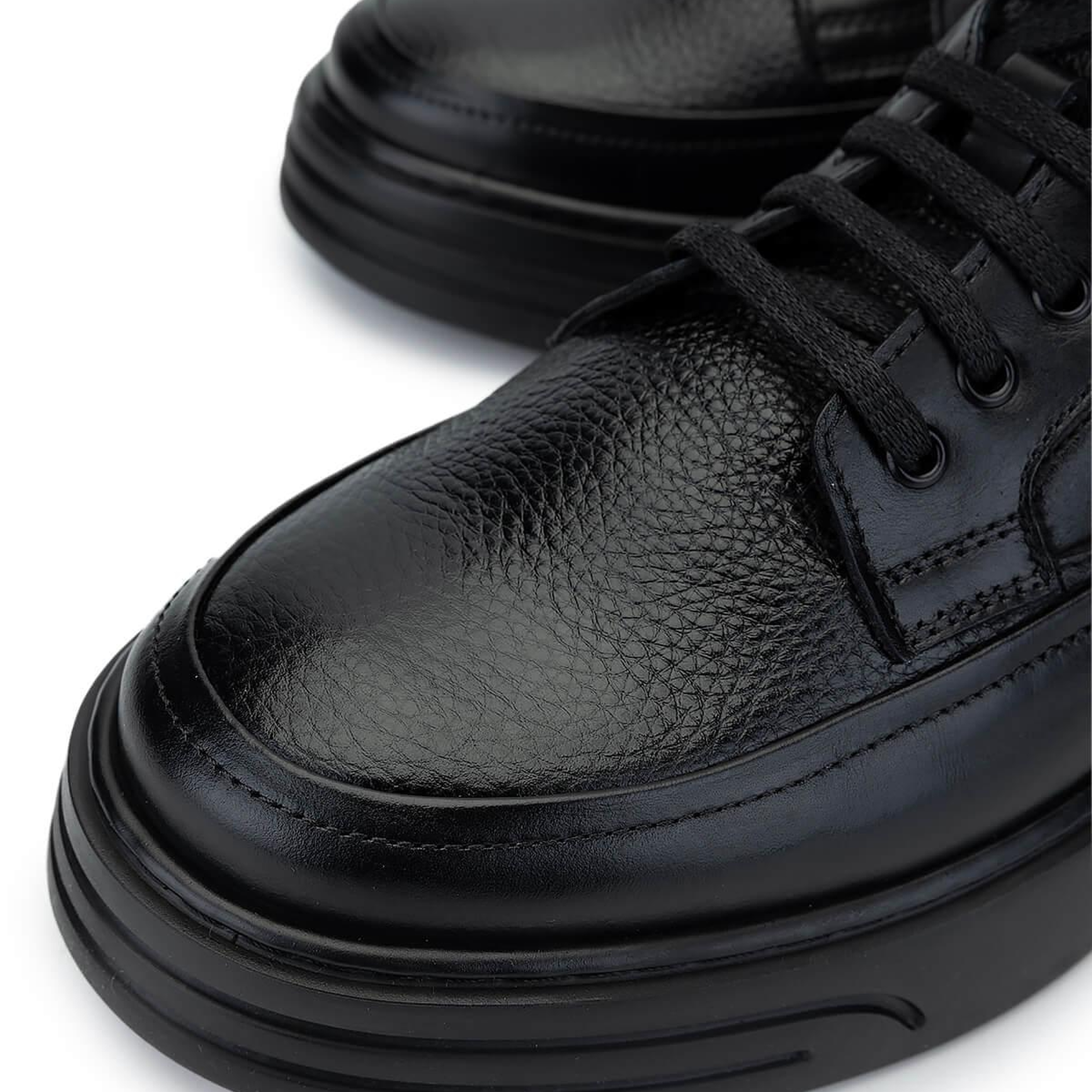 Tamer Tanca Erkek Hakiki Deri Siyah Casual Bot