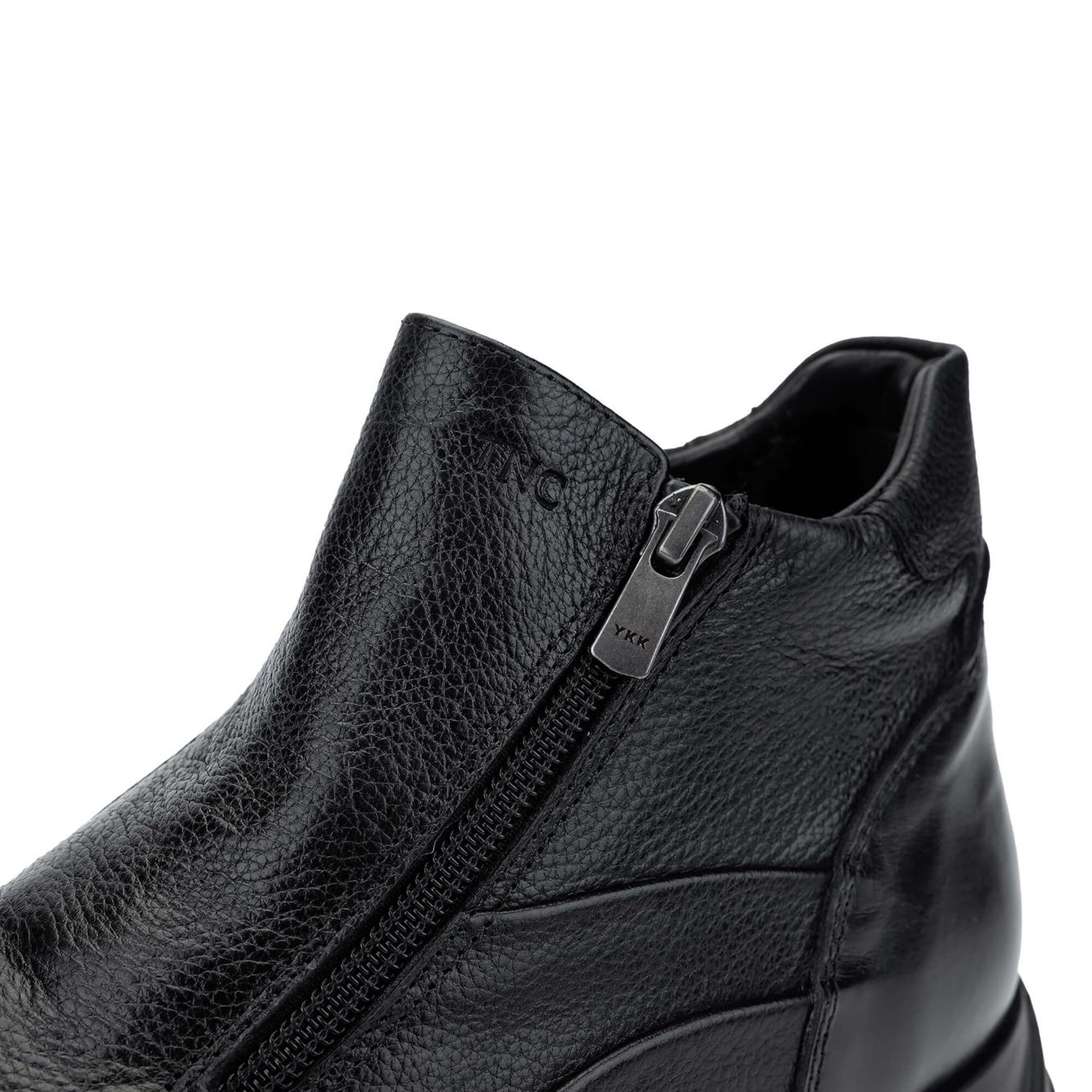 Tamer Tanca Erkek Hakiki Deri Siyah Casual Bot