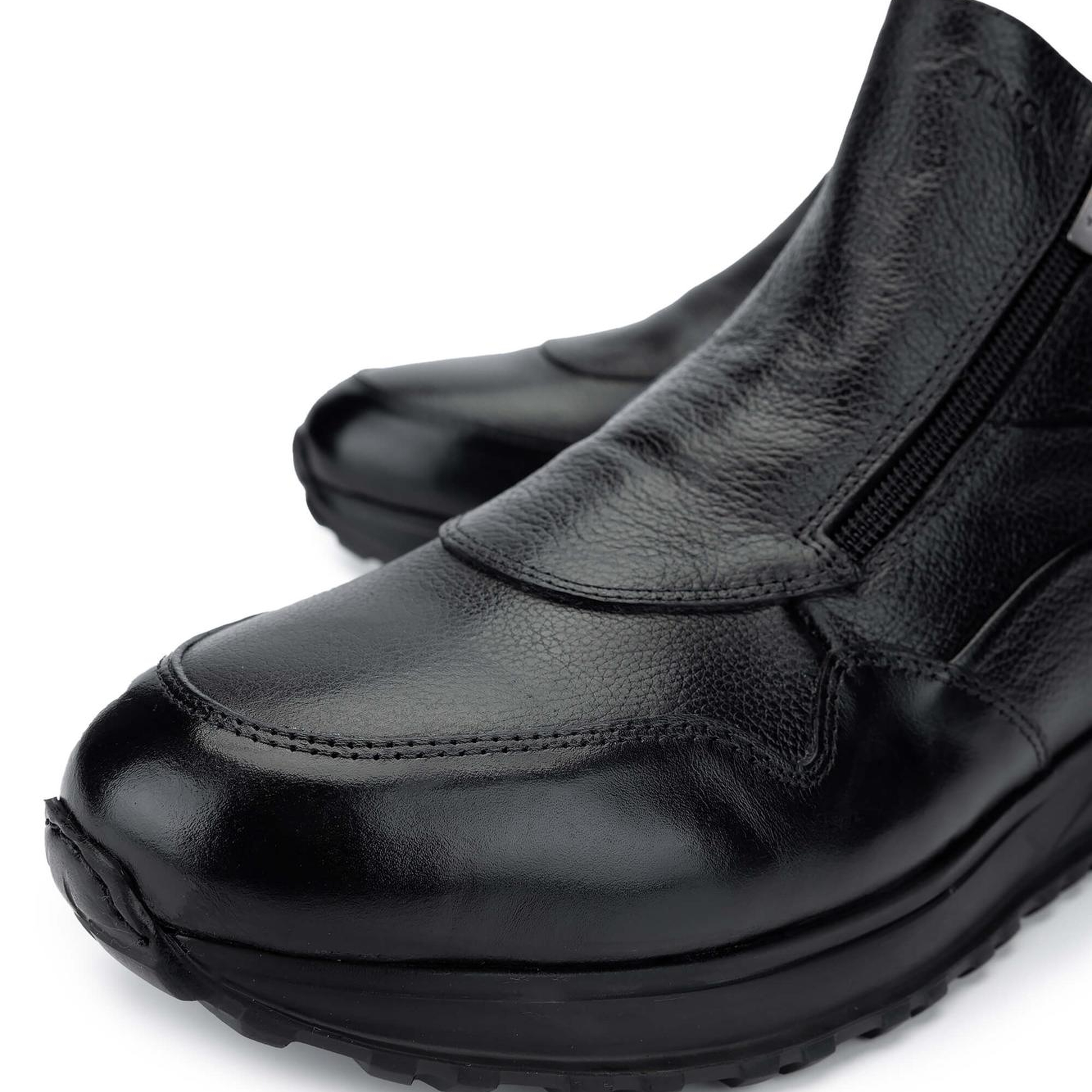 Tamer Tanca Erkek Hakiki Deri Siyah Casual Bot