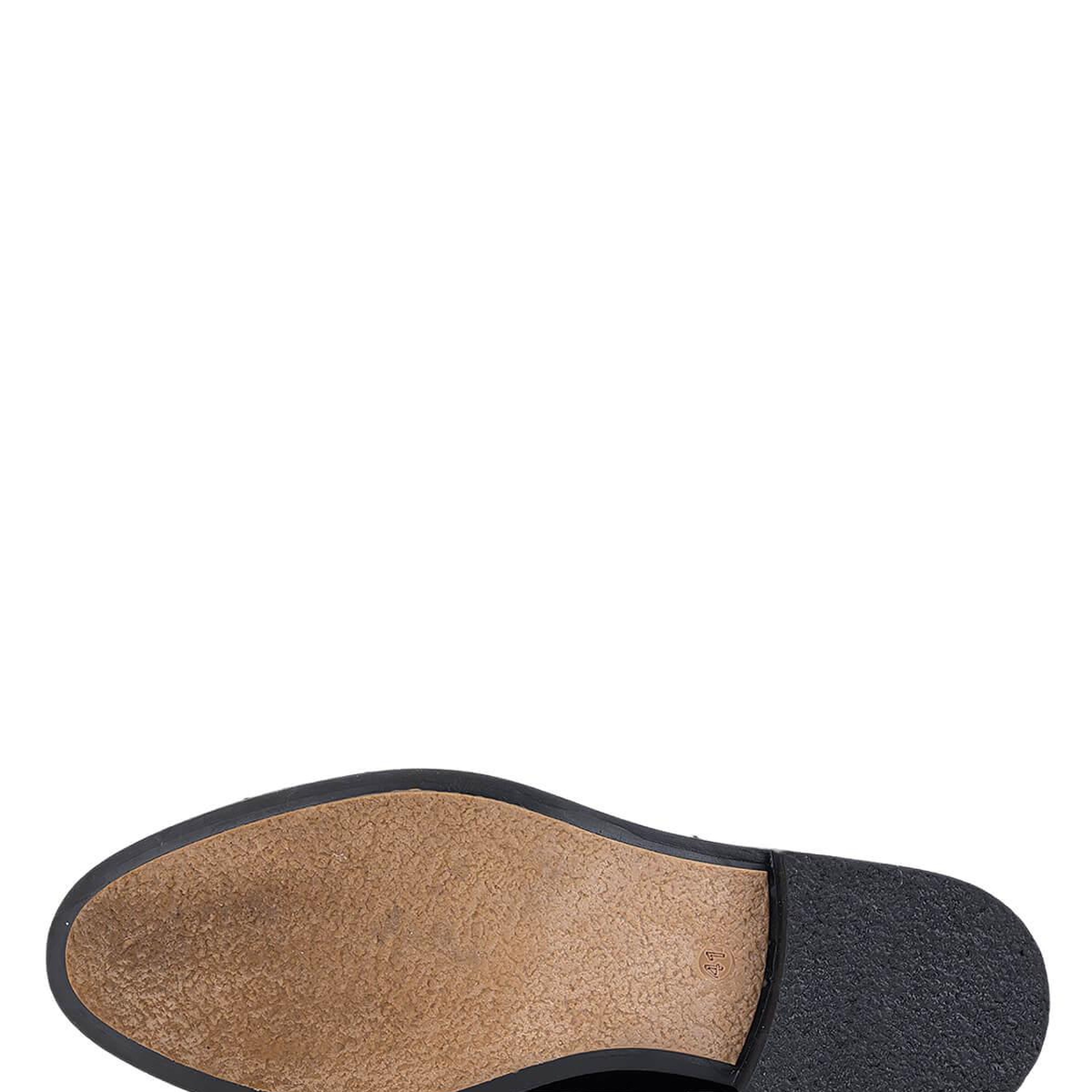 Tamer Tanca Erkek Hakiki Deri Siyah Floter Casual Bot