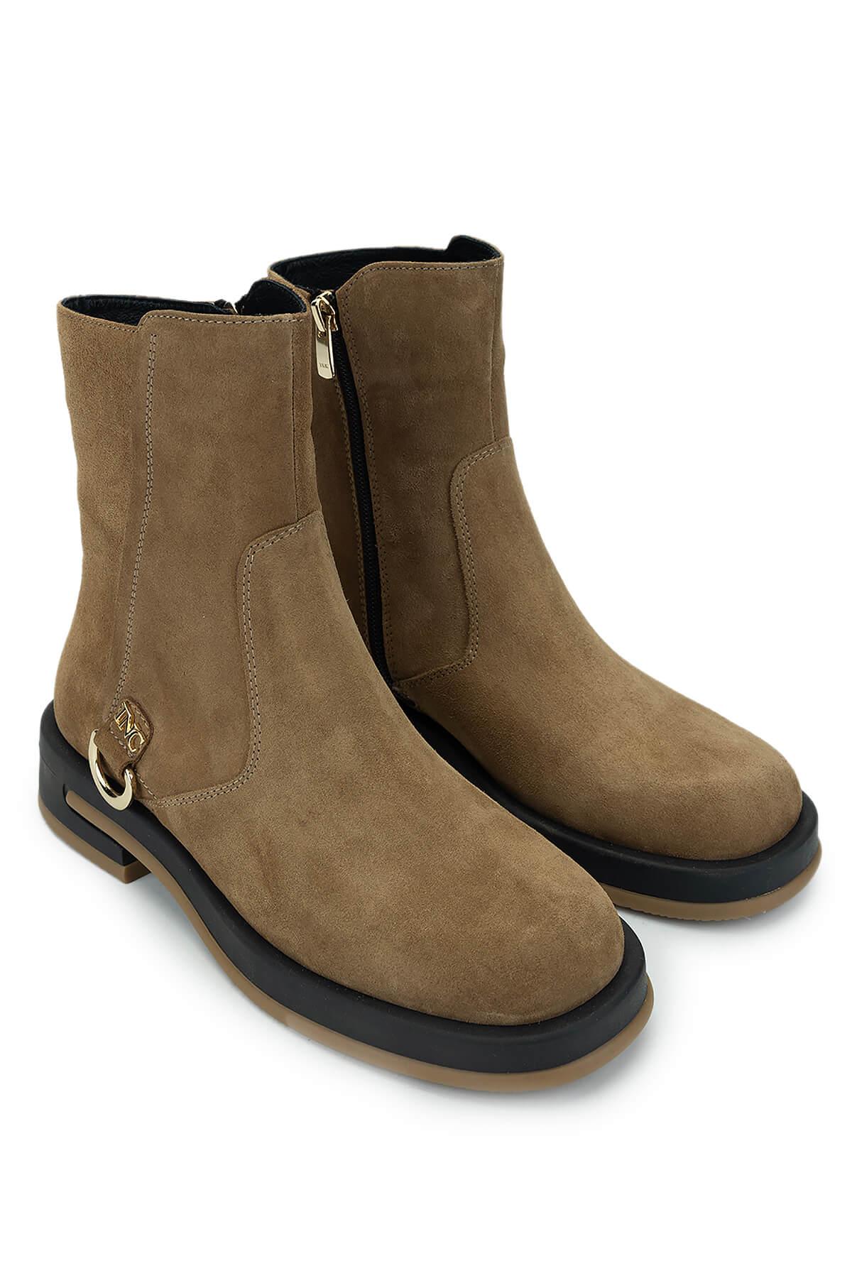 Tamer Tanca Kadın Hakiki Deri Tütün Süet Casual Bot