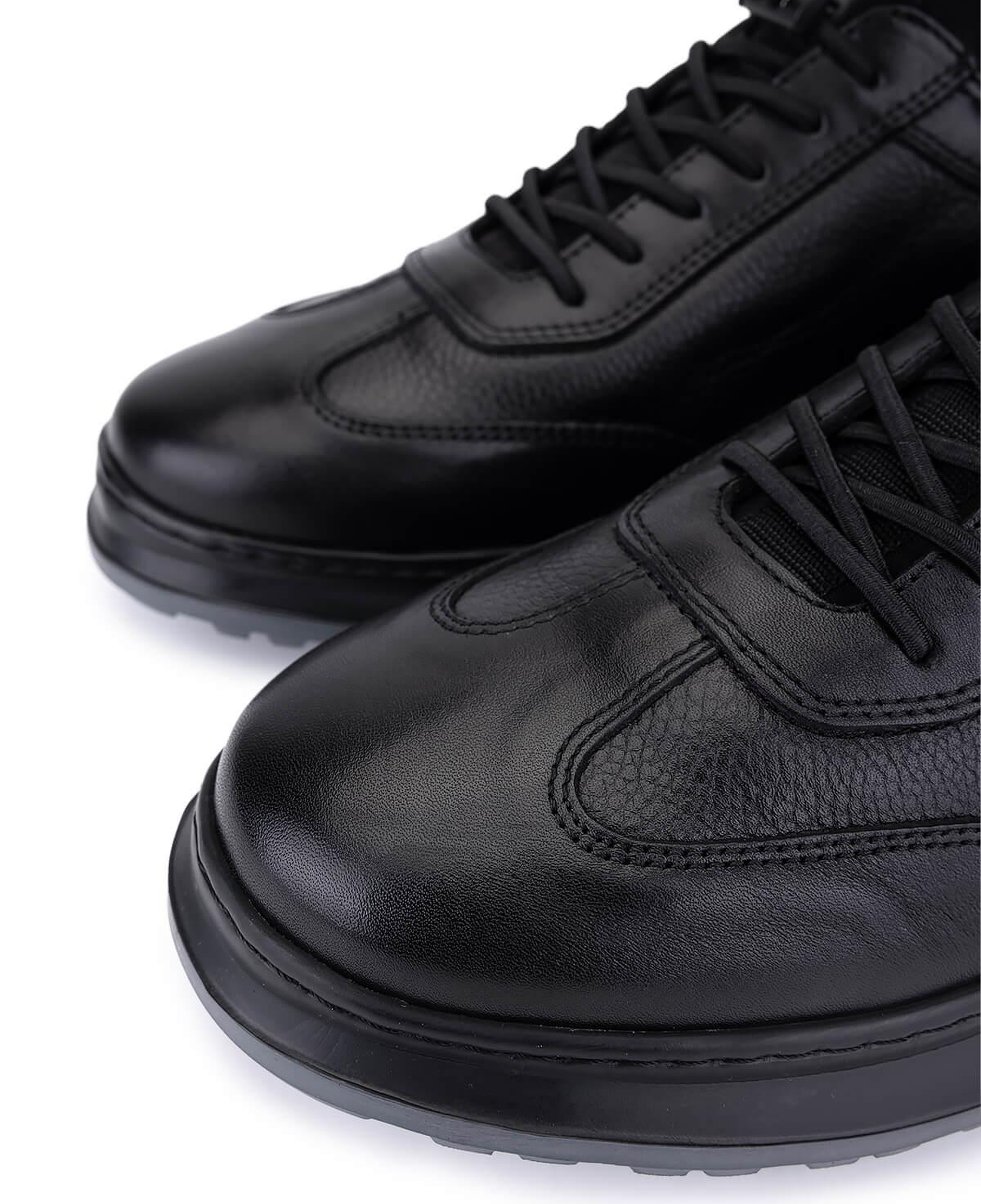 Tamer Tanca Erkek Hakiki Deri Siyah Casual Ayakkabı