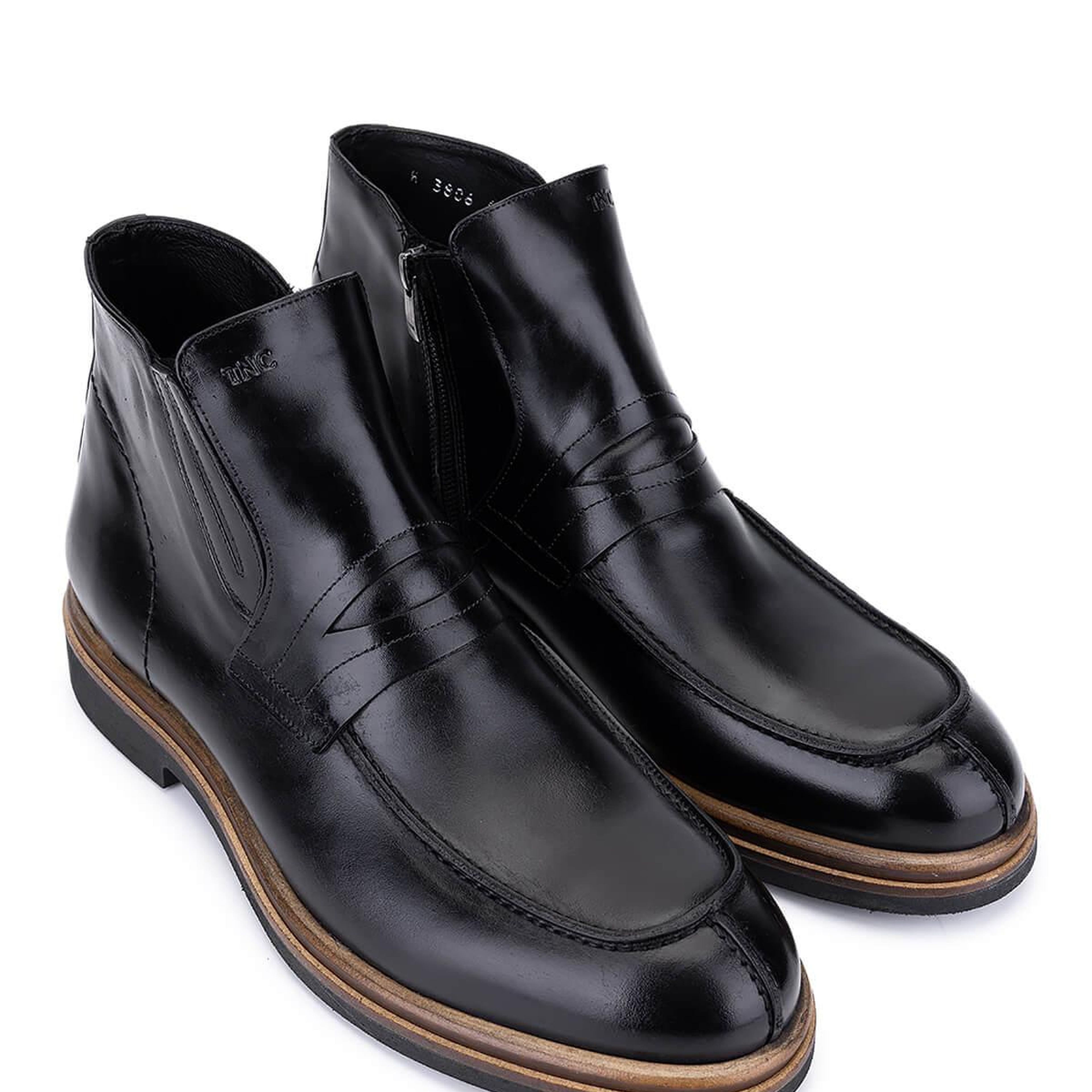 Tamer Tanca Erkek Hakiki Deri Siyah Klasik Bot