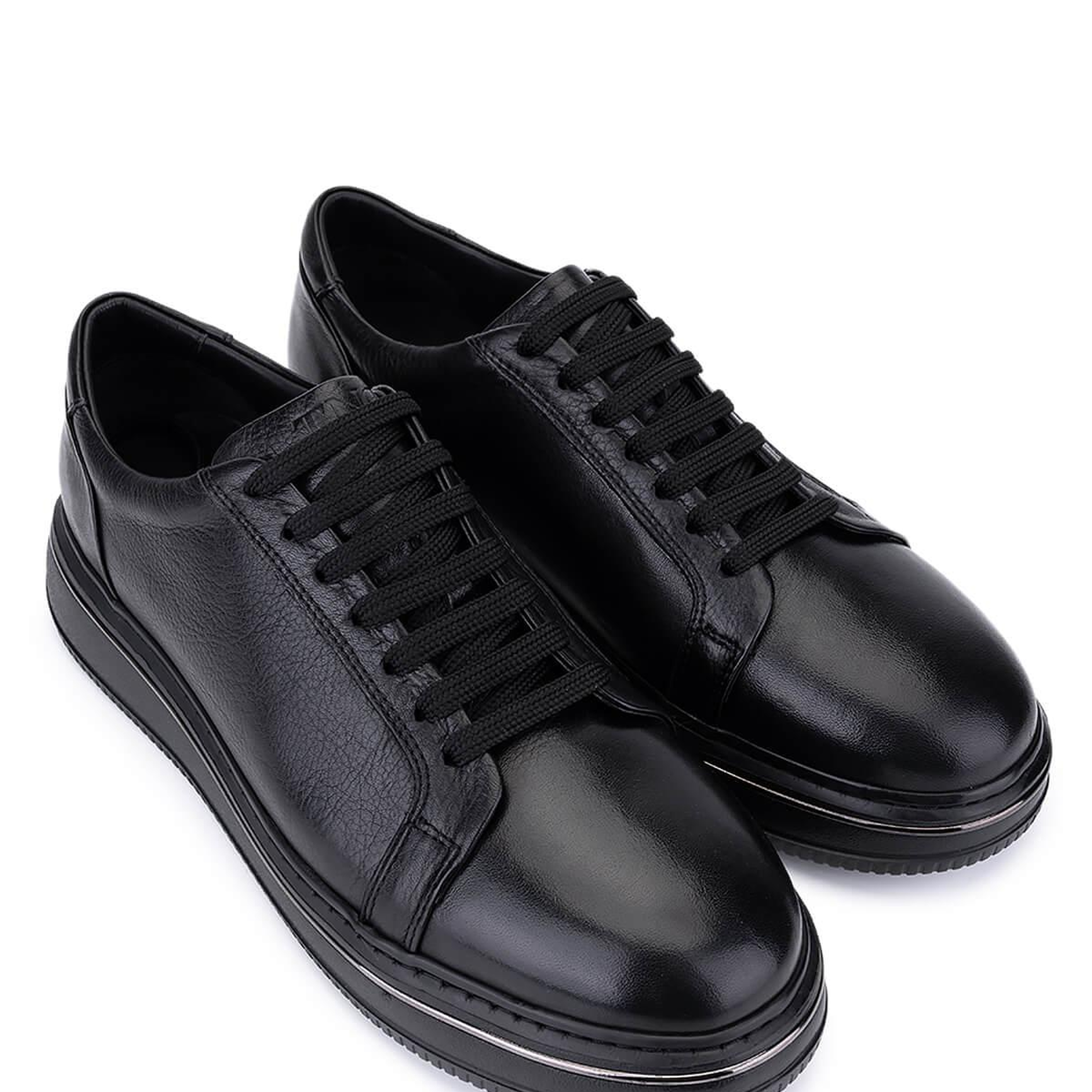 Tamer Tanca Erkek Hakiki Deri Siyah Sneakers & Spor Ayakkabı