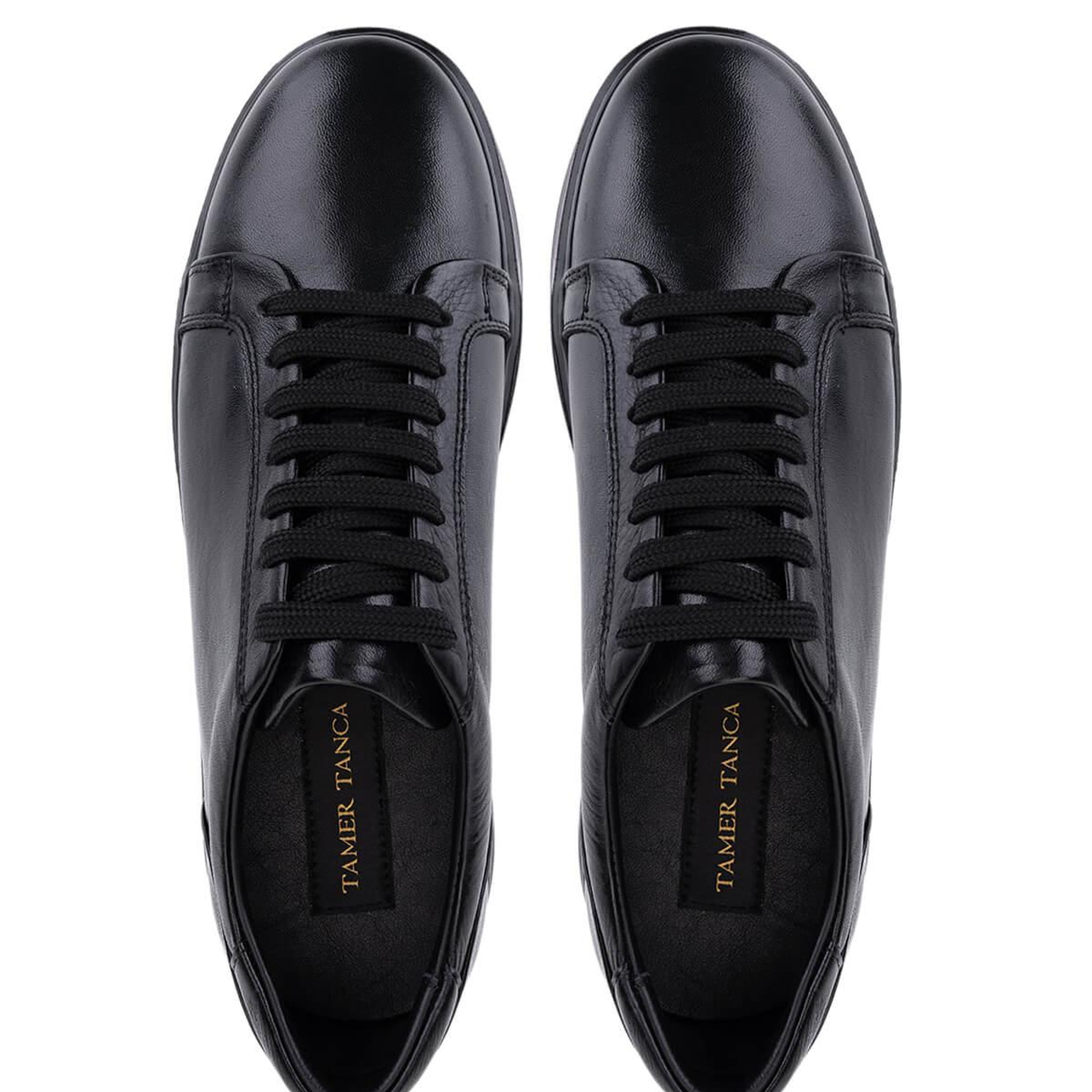 Tamer Tanca Erkek Hakiki Deri Siyah Sneakers & Spor Ayakkabı