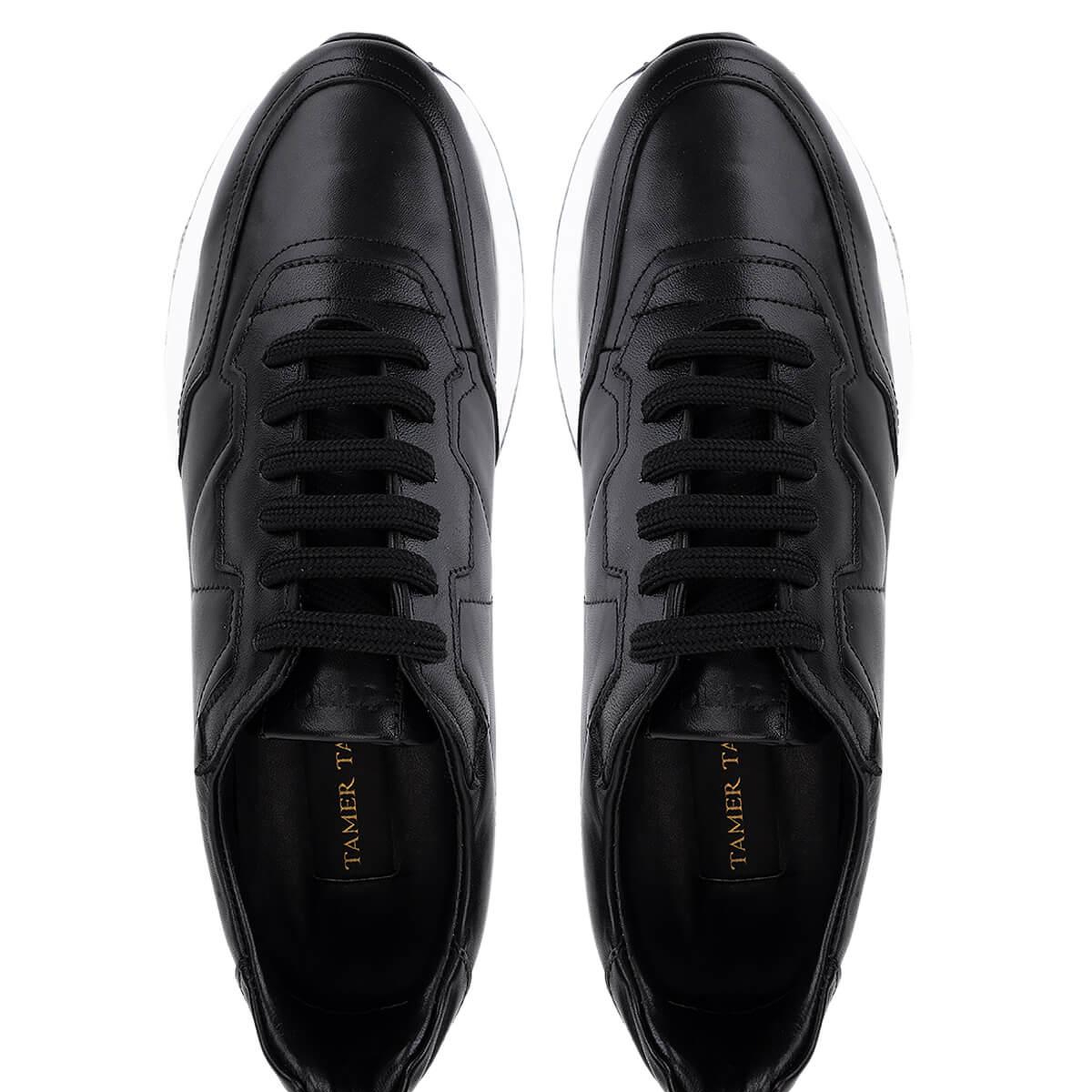 Tamer Tanca Erkek Hakiki Deri Siyah Sneakers & Spor Ayakkabı