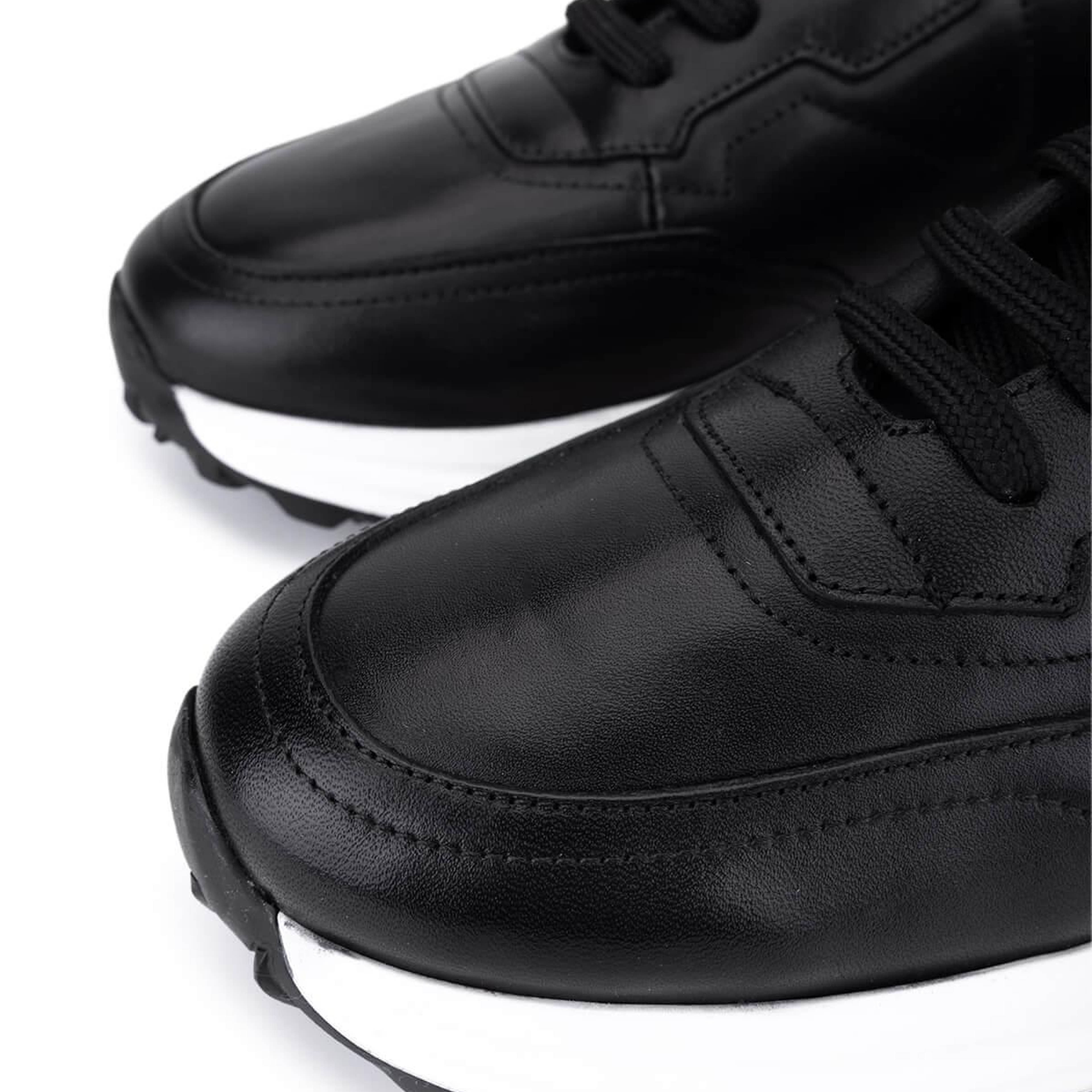 Tamer Tanca Erkek Hakiki Deri Siyah Sneakers & Spor Ayakkabı