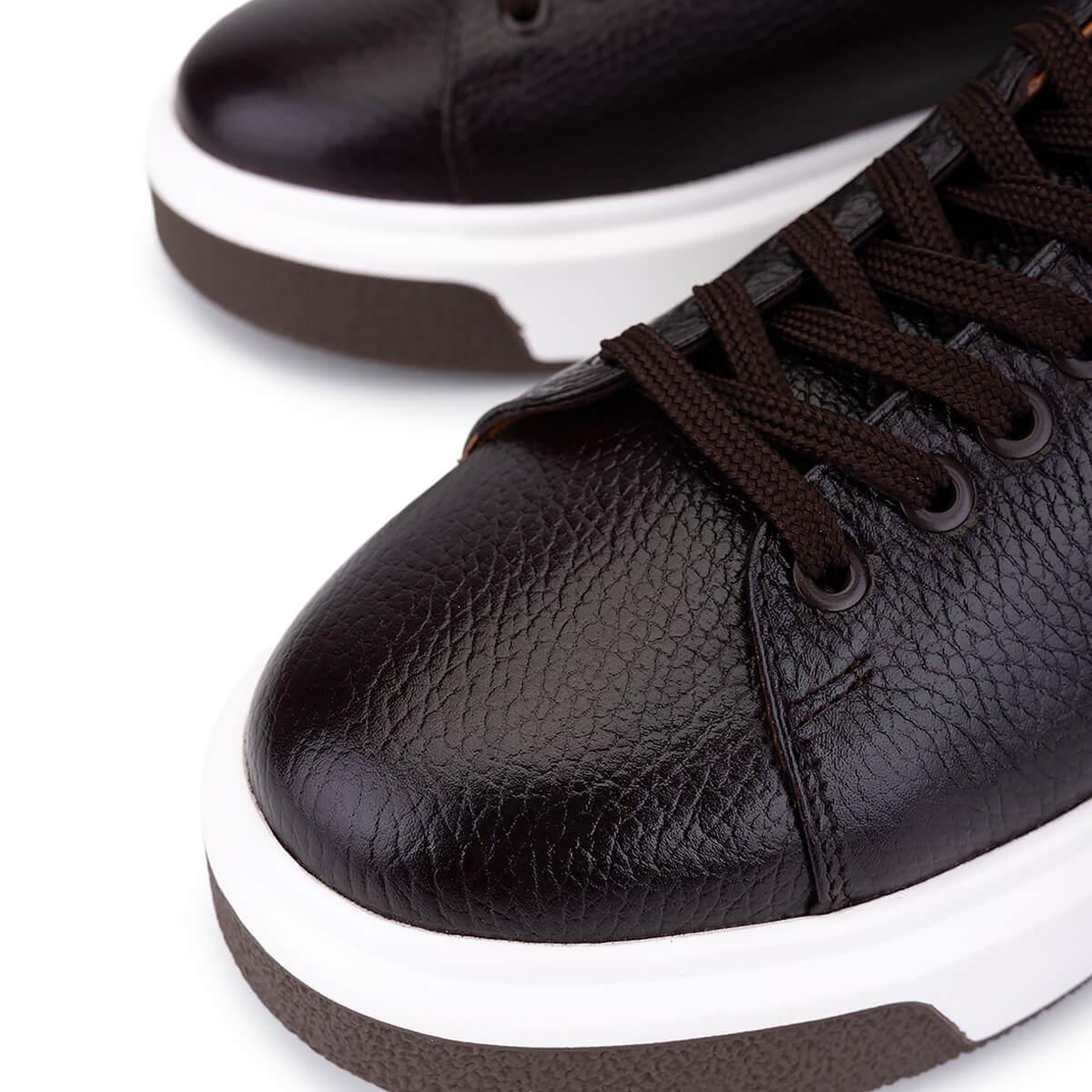 Tamer Tanca Erkek Hakiki Deri Kahverengi Sneakers & Spor Ayakkabı