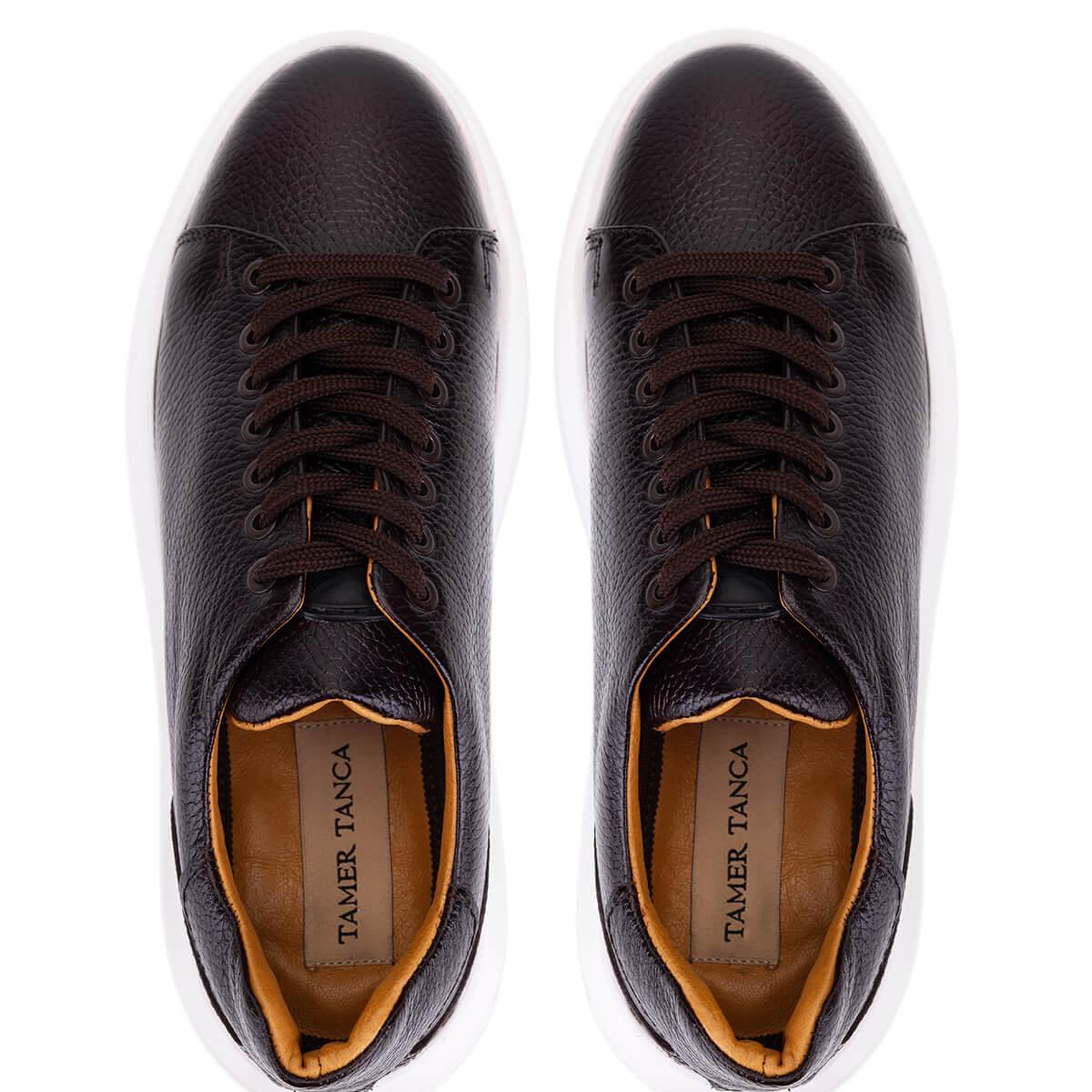 Tamer Tanca Erkek Hakiki Deri Kahverengi Sneakers & Spor Ayakkabı