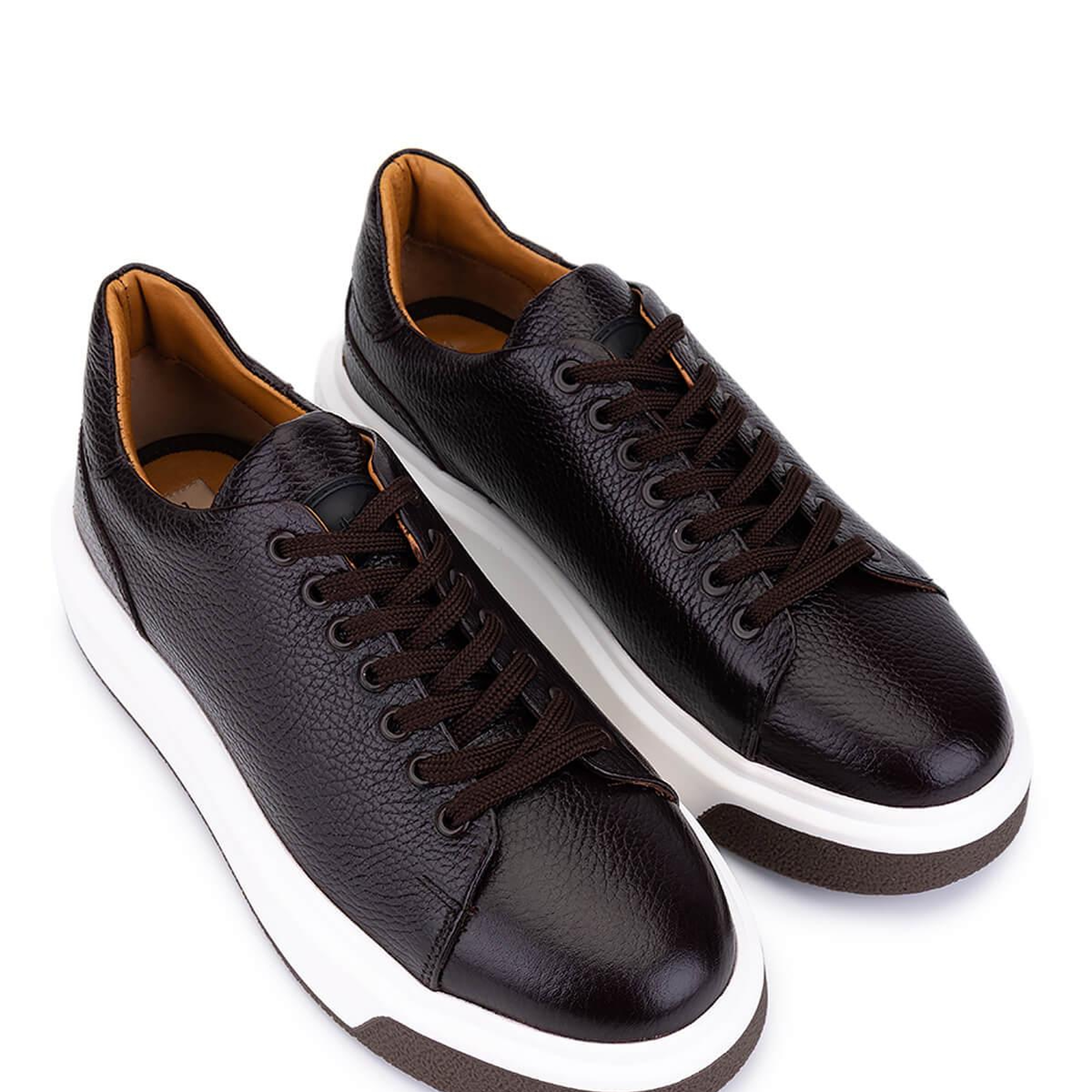 Tamer Tanca Erkek Hakiki Deri Kahverengi Sneakers & Spor Ayakkabı