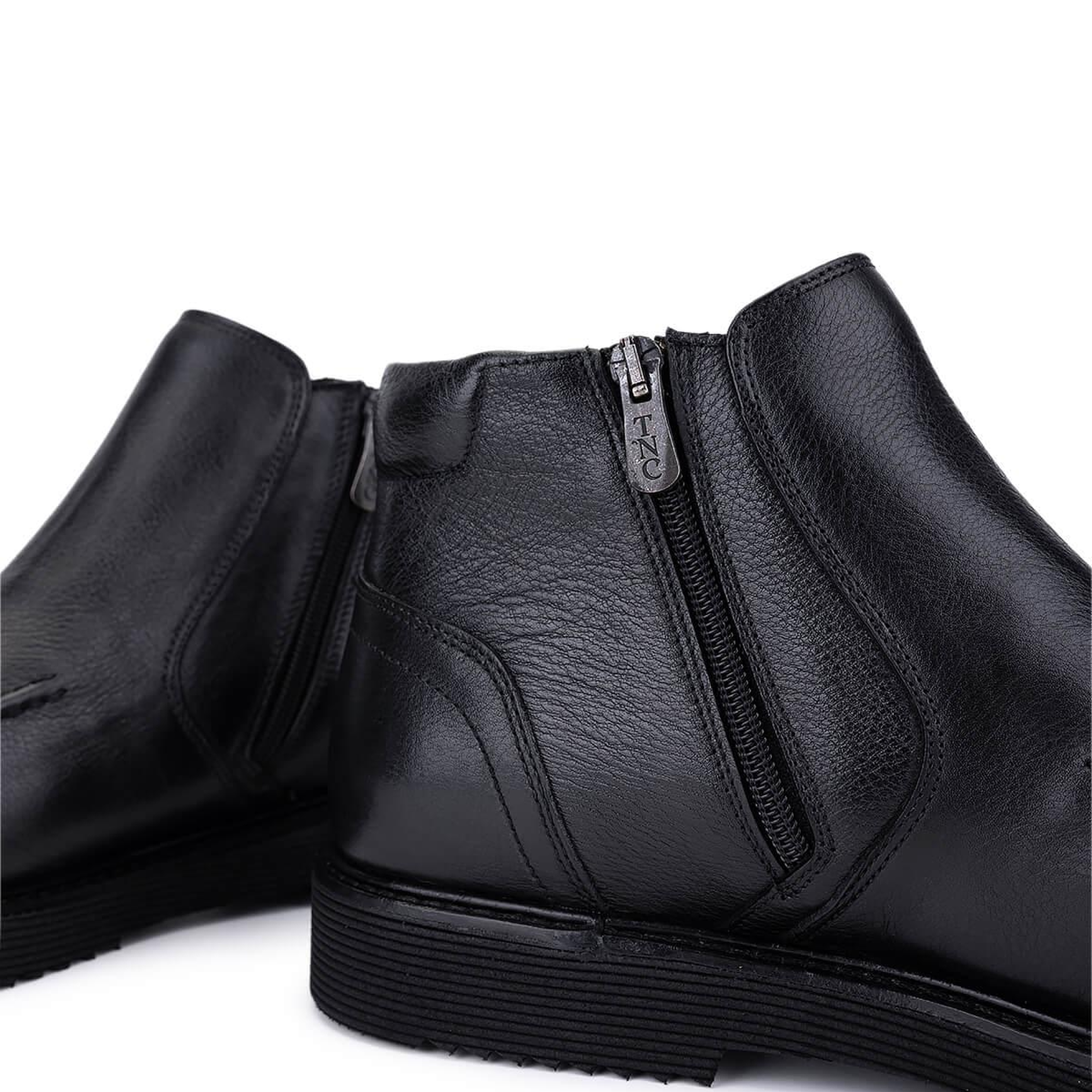 Tamer Tanca Erkek Hakiki Deri Siyah Klasik Bot