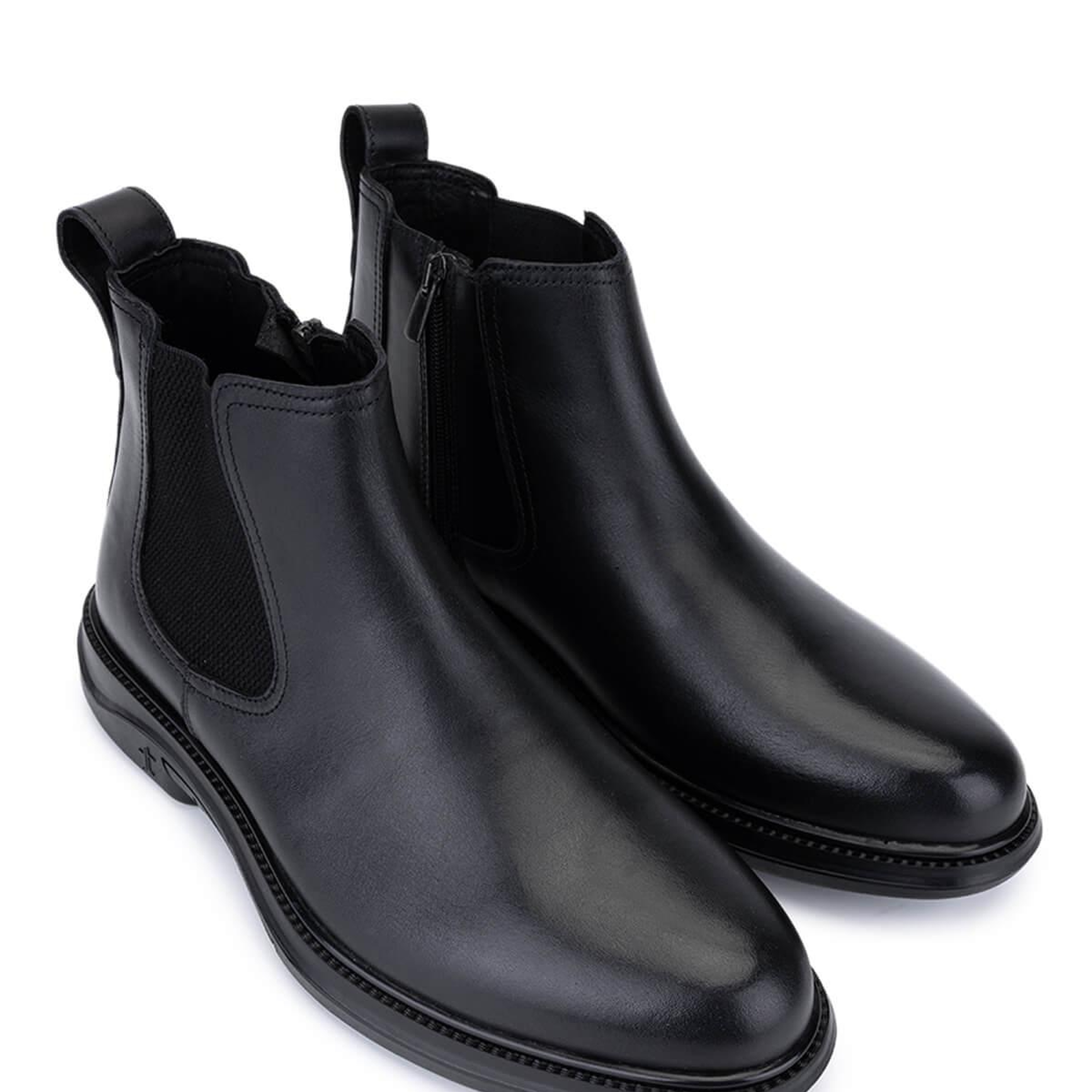 Tamer Tanca Erkek Hakiki Deri Siyah Klasik Bot