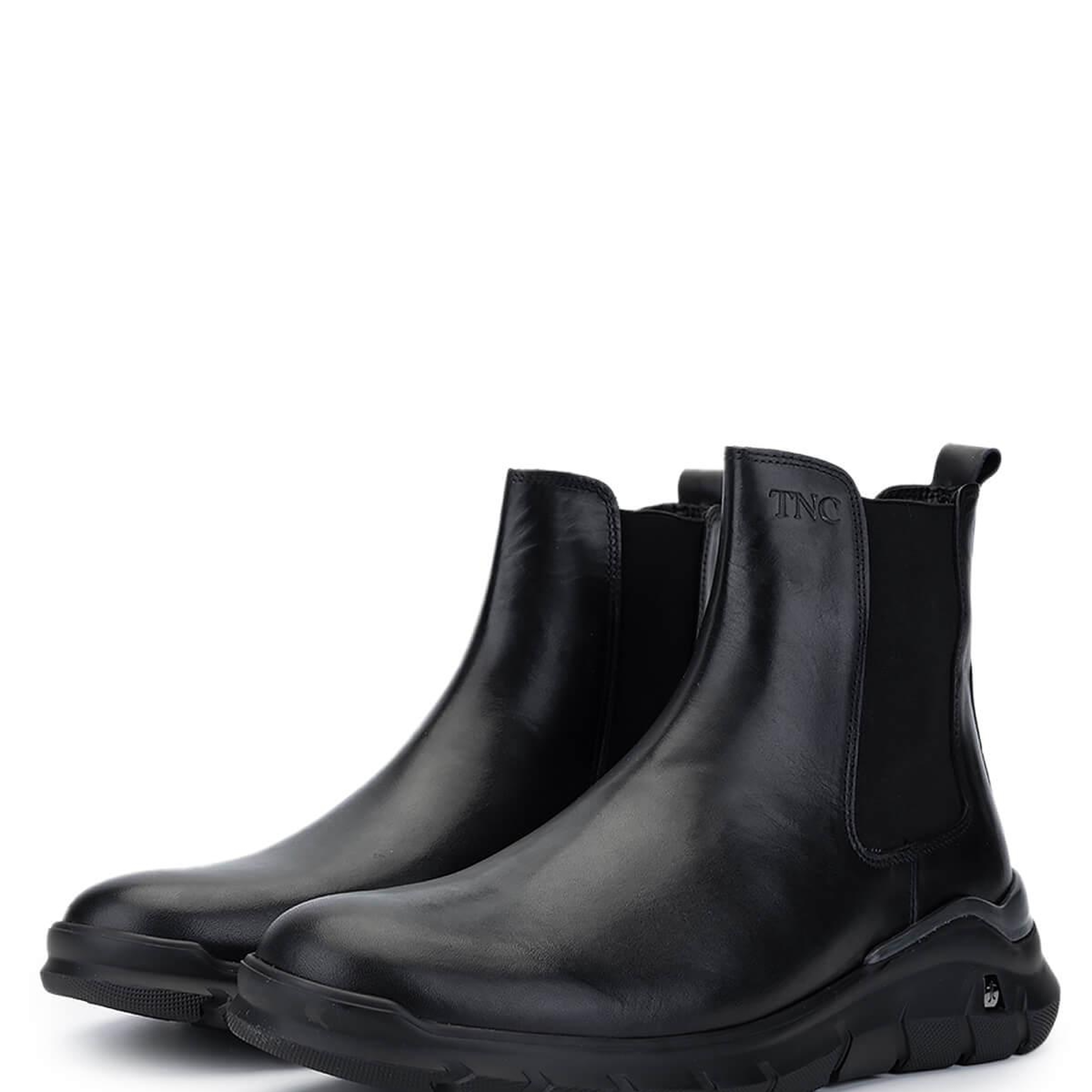 Tamer Tanca Erkek Hakiki Deri Siyah Deri Casual Bot