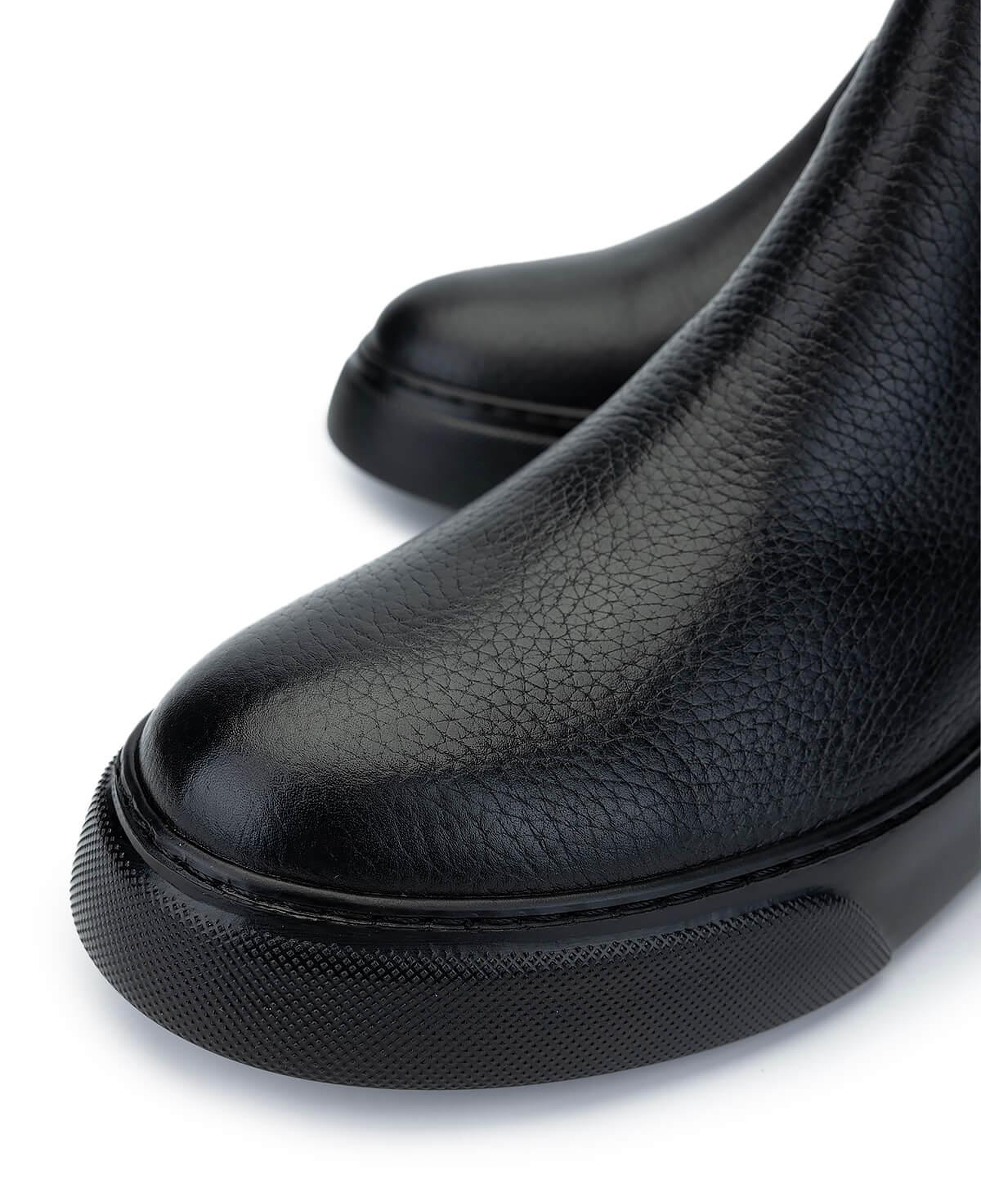 Tamer Tanca Erkek Hakiki Deri Siyah Casual Bot