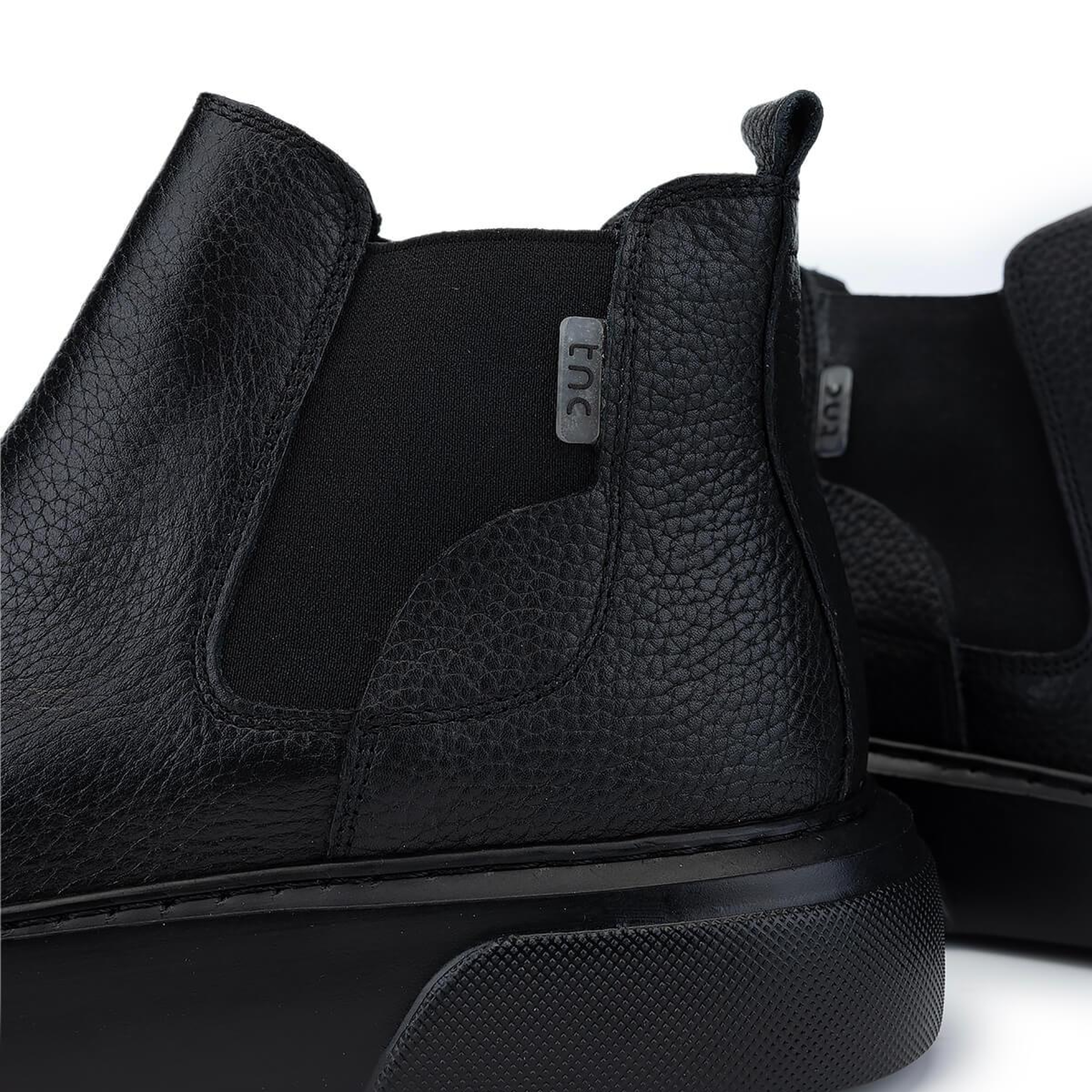 Tamer Tanca Erkek Hakiki Deri Siyah Casual Bot