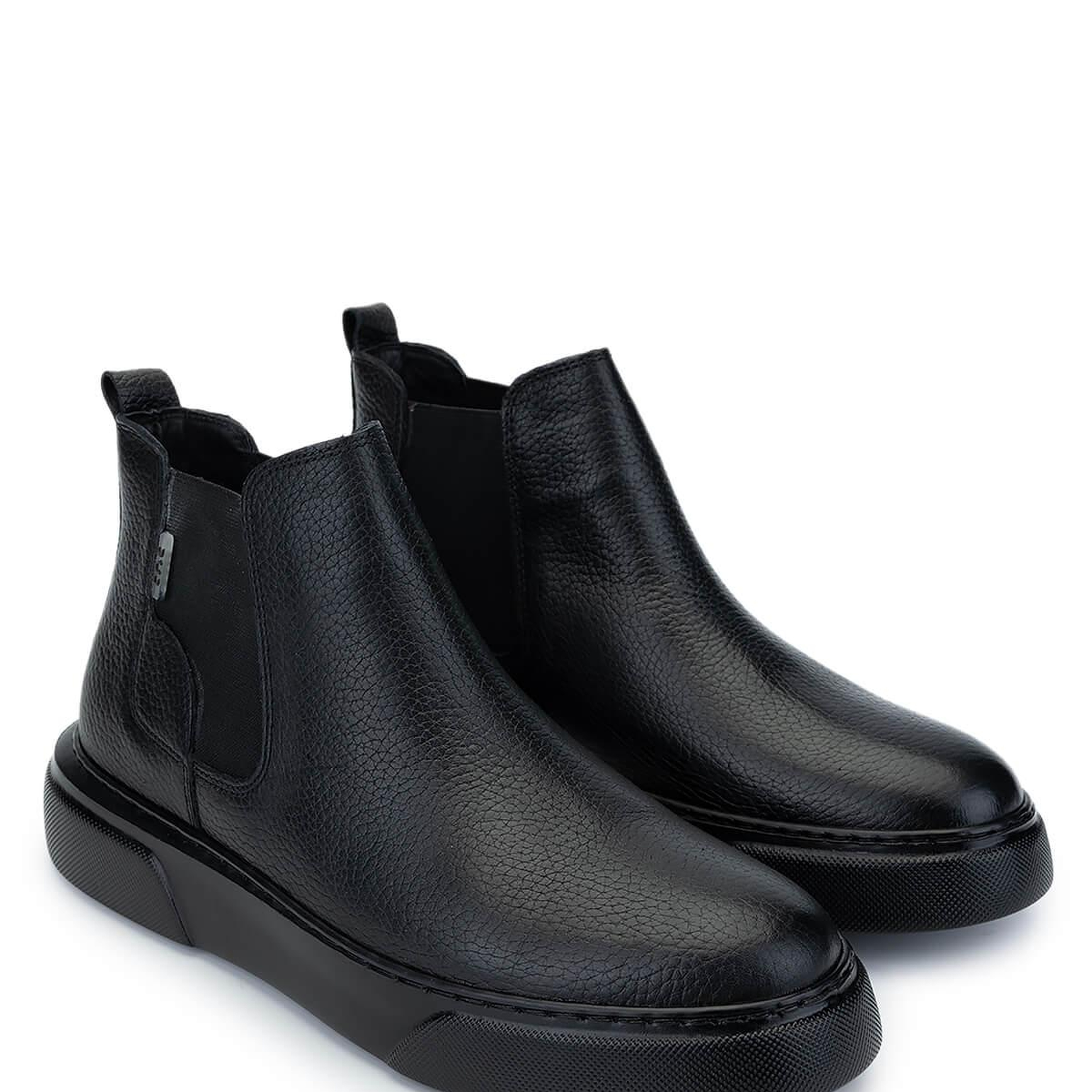 Tamer Tanca Erkek Hakiki Deri Siyah Casual Bot