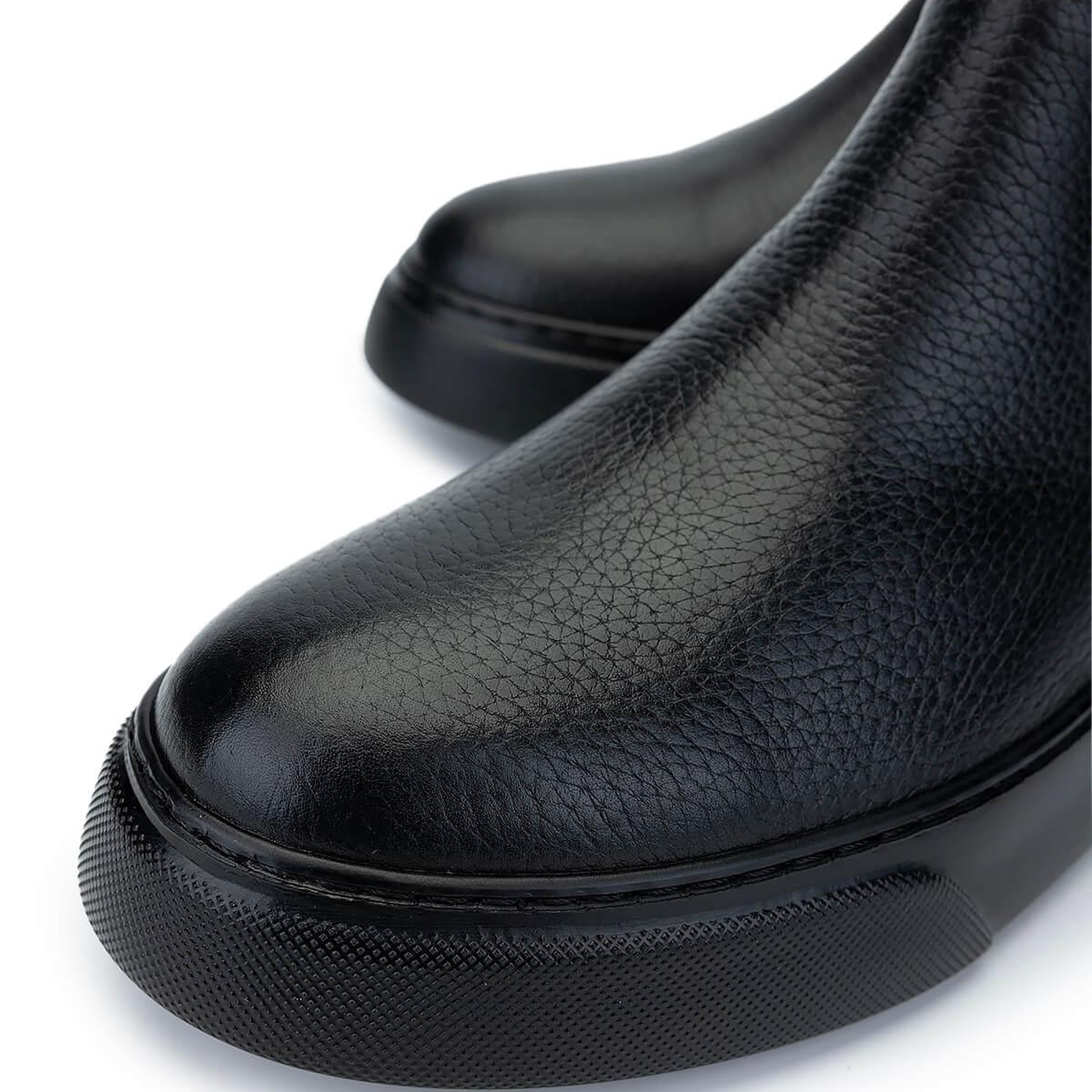 Tamer Tanca Erkek Hakiki Deri Siyah Casual Bot